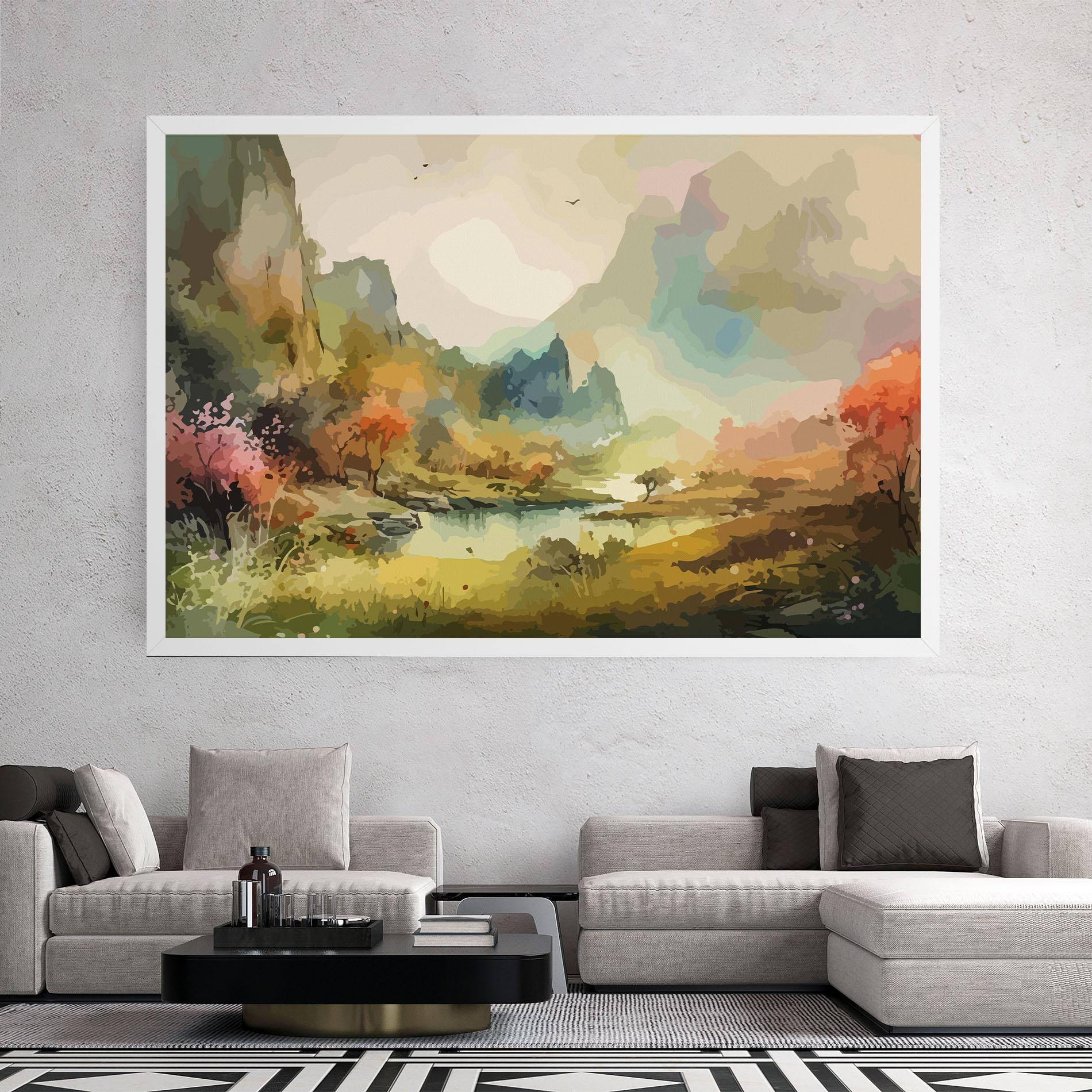 Картина на платно Nature Painting mockup 2