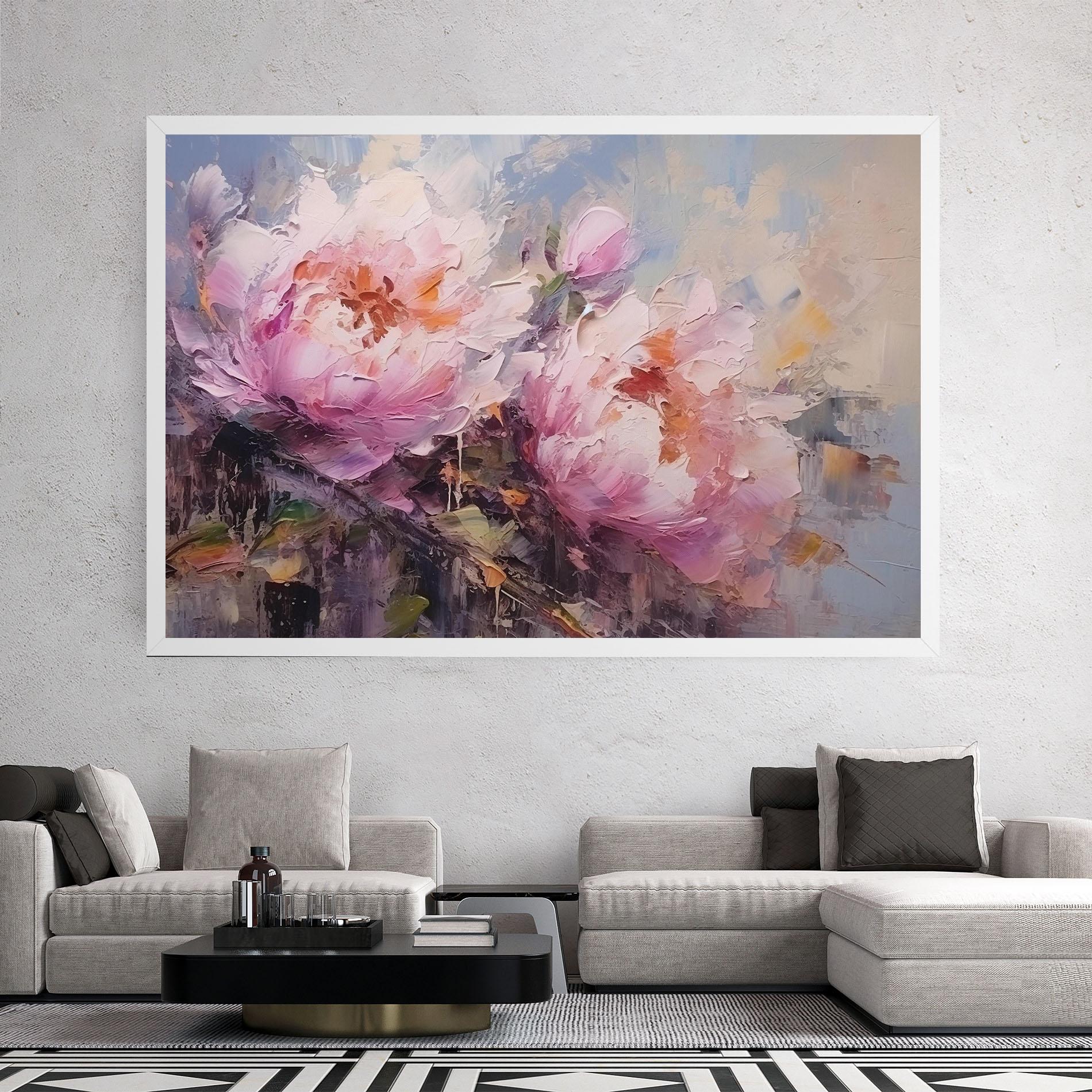 Картина на платно Peony Art mockup 2