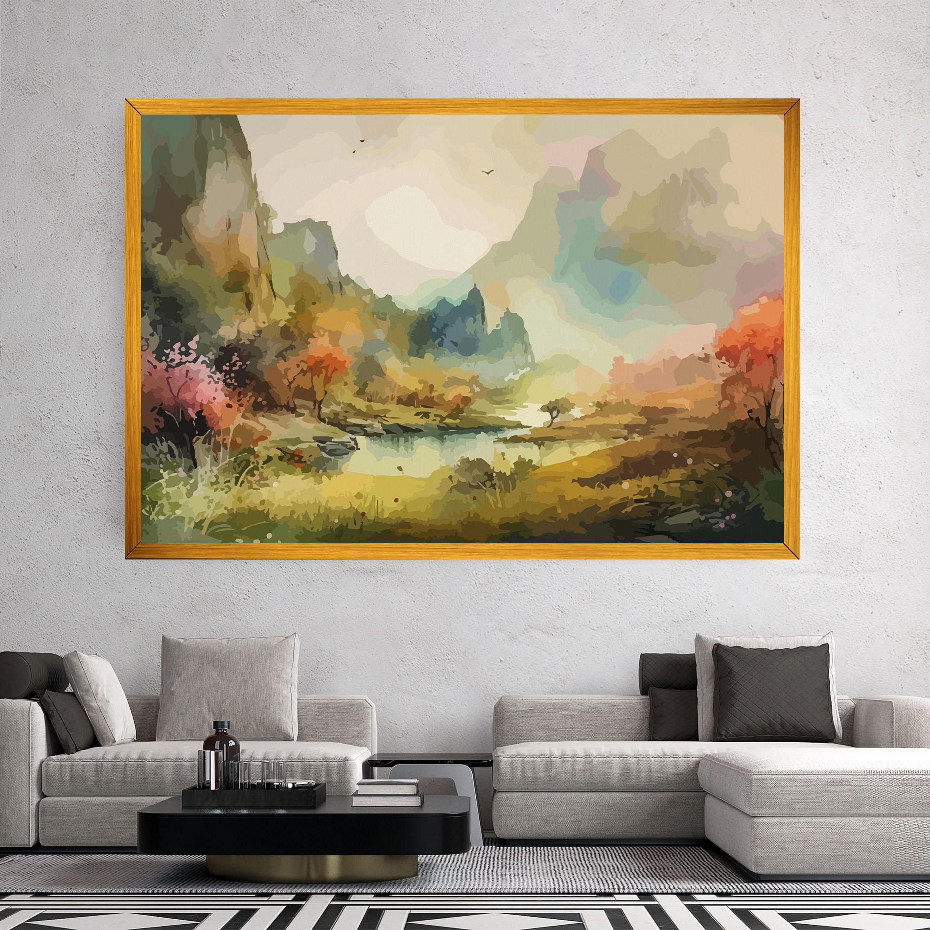 Картина на платно Nature Painting mockup 2