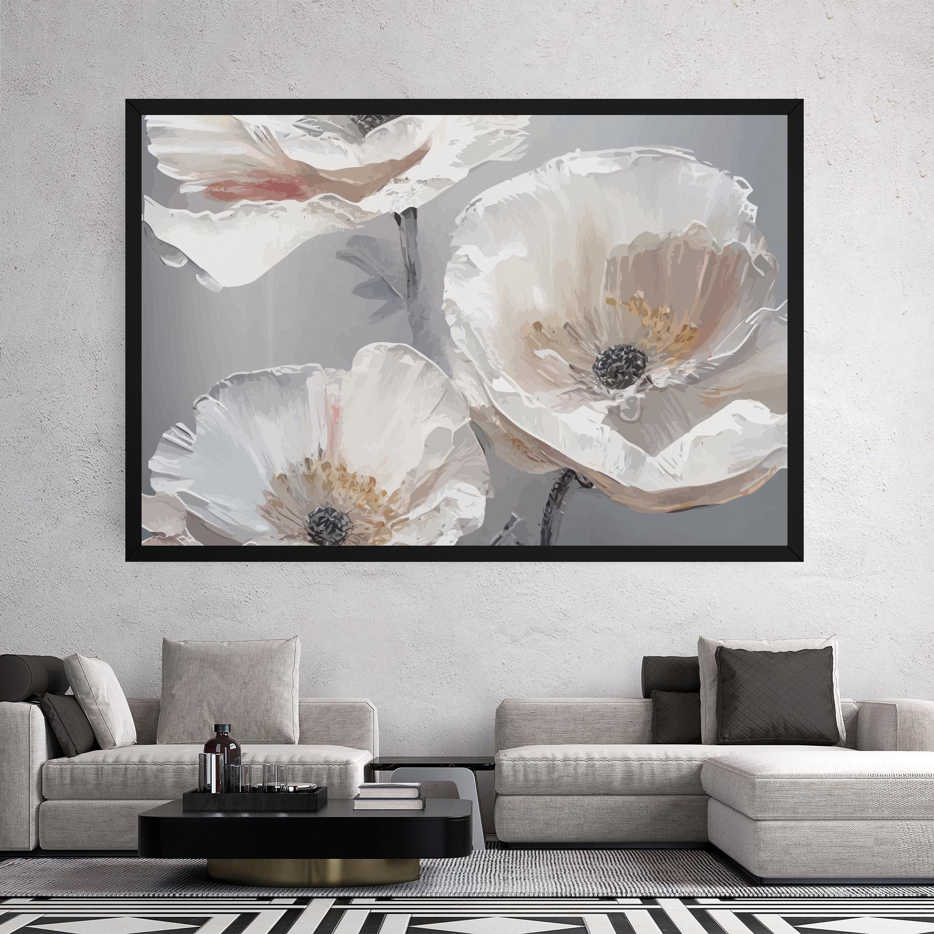 Картина на платно Cream Mix Flower mockup 2