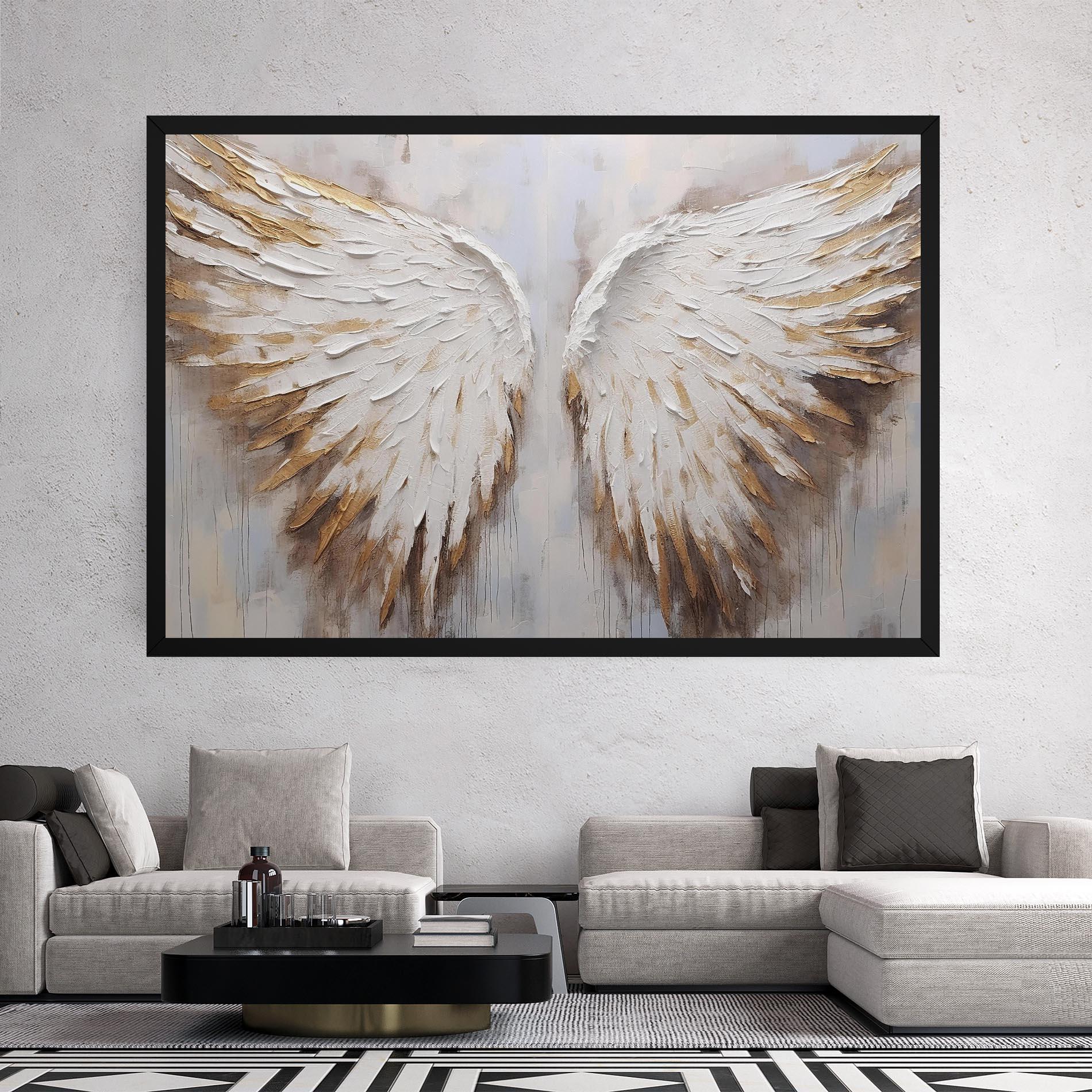 Картина на платно White Angel Wings mockup 2