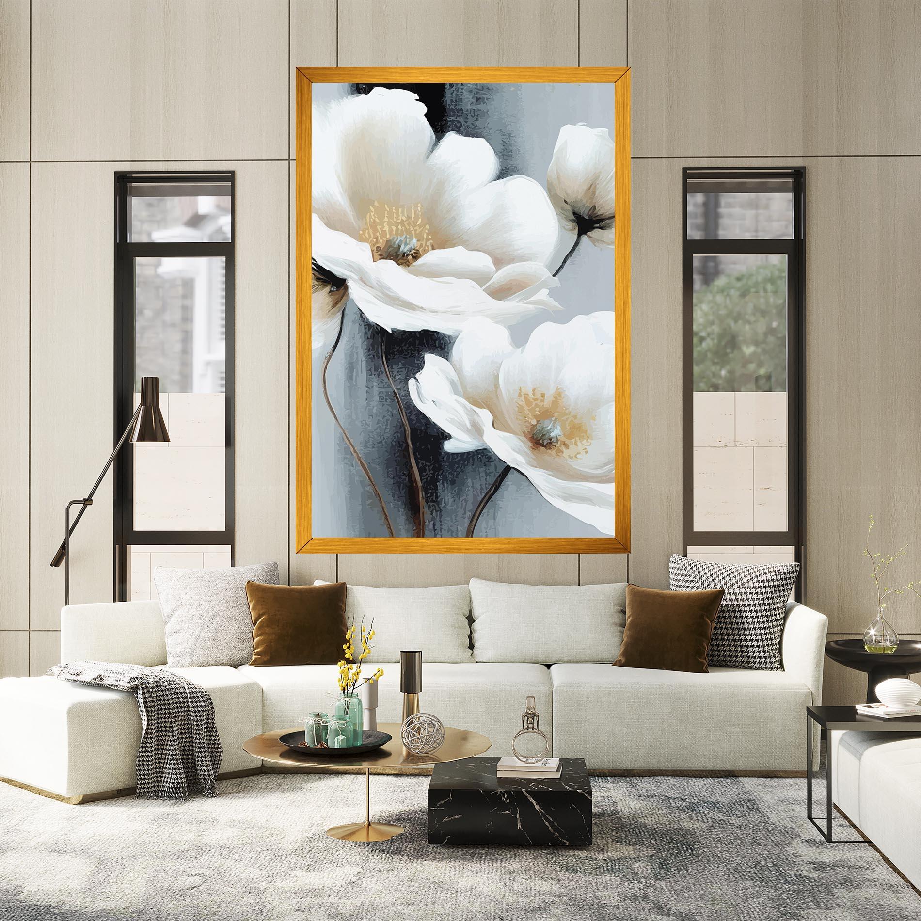 Картина на платно Paint Texture Flower mockup 2