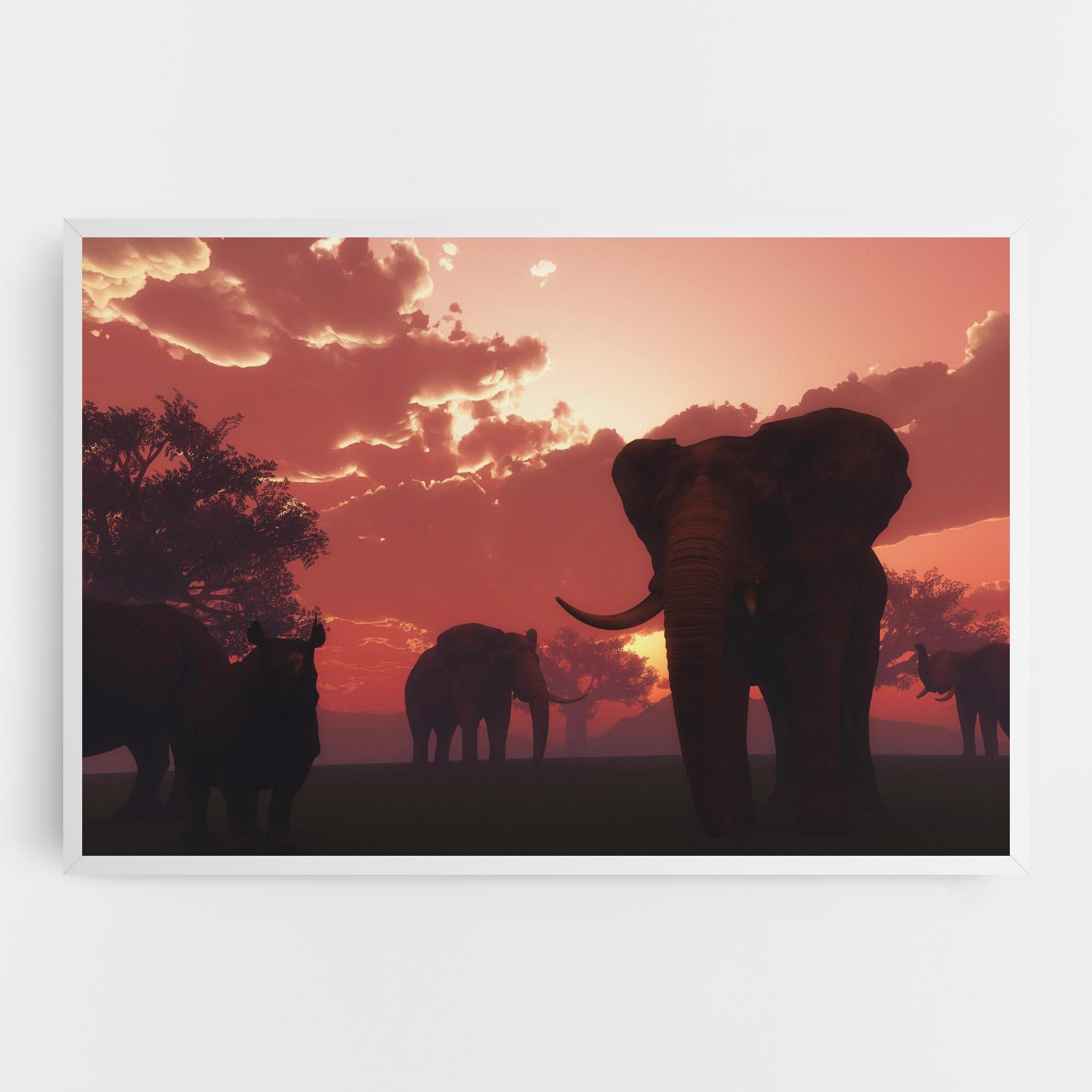 Картина на платно African Elephant View mockup 0
