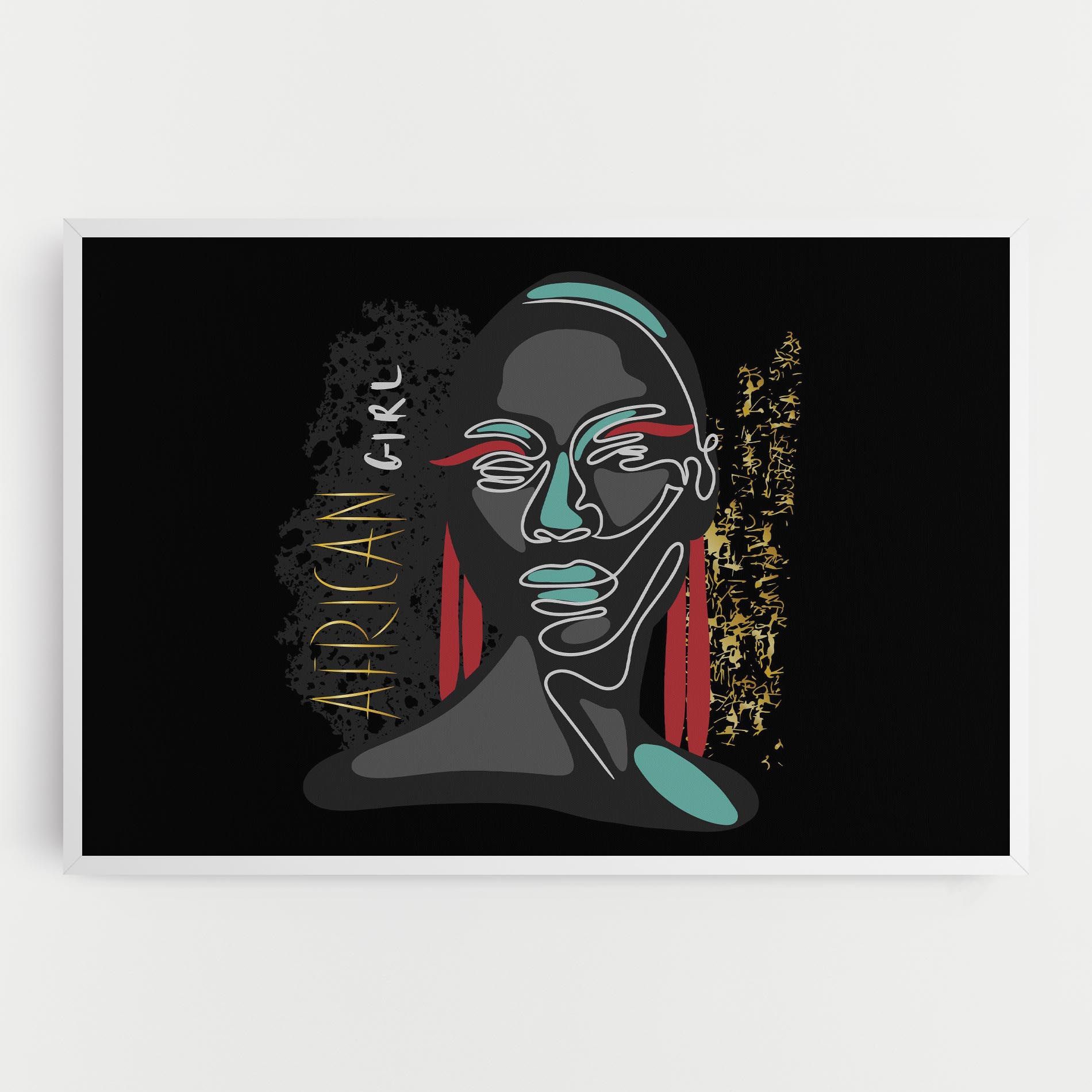 Gold African Girl mockup 0