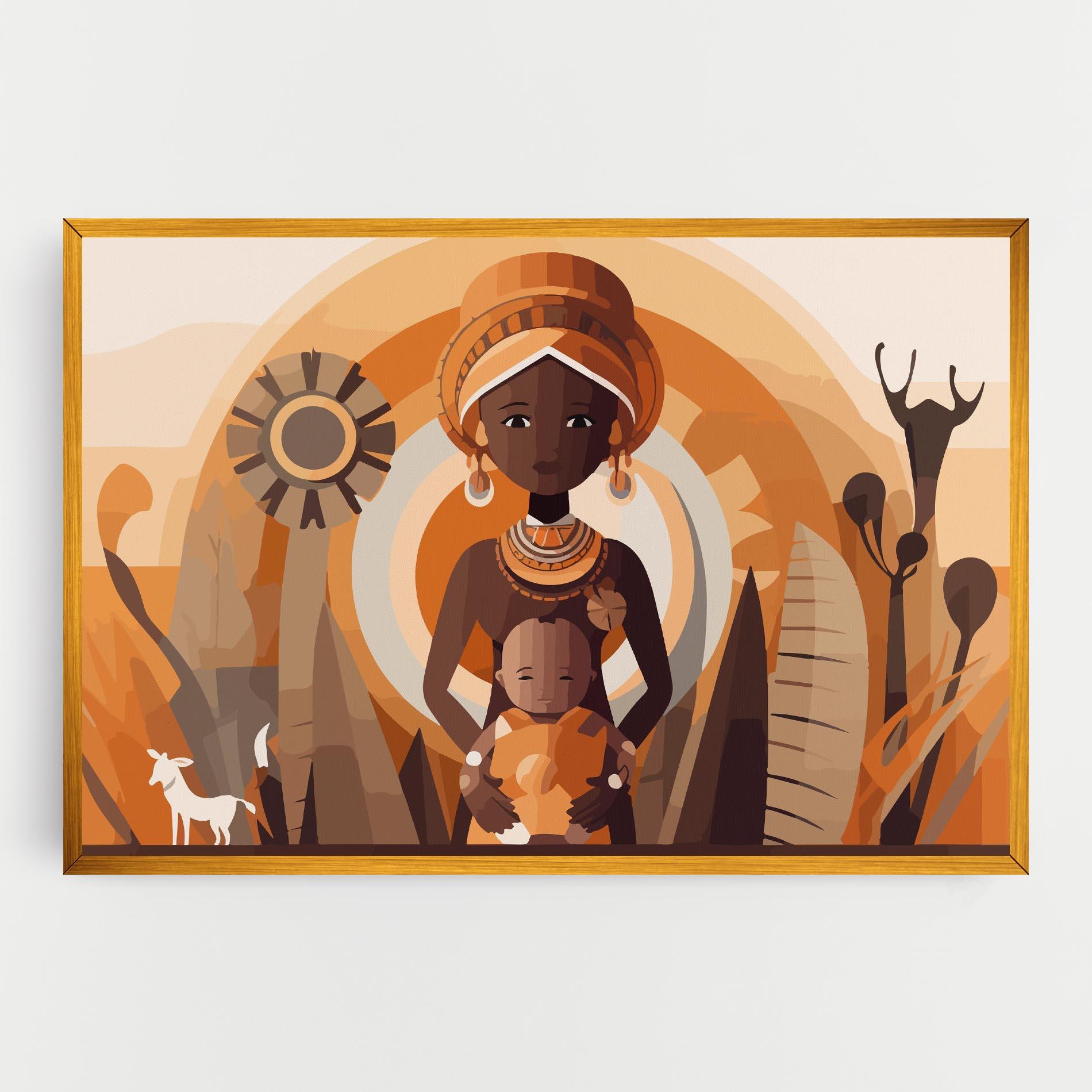 Картина на платно African Baby mockup 0
