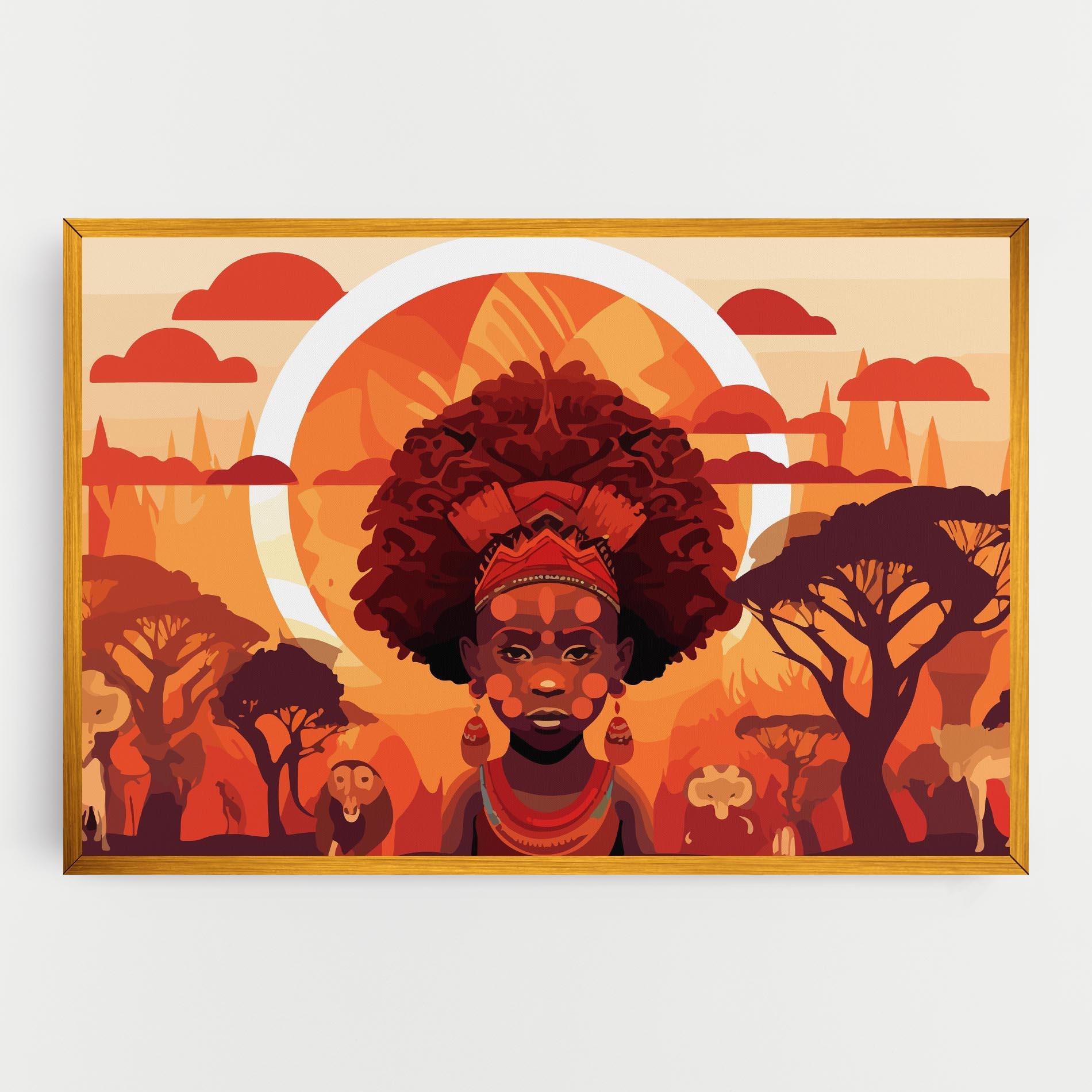 Картина на платно African Chid mockup 0