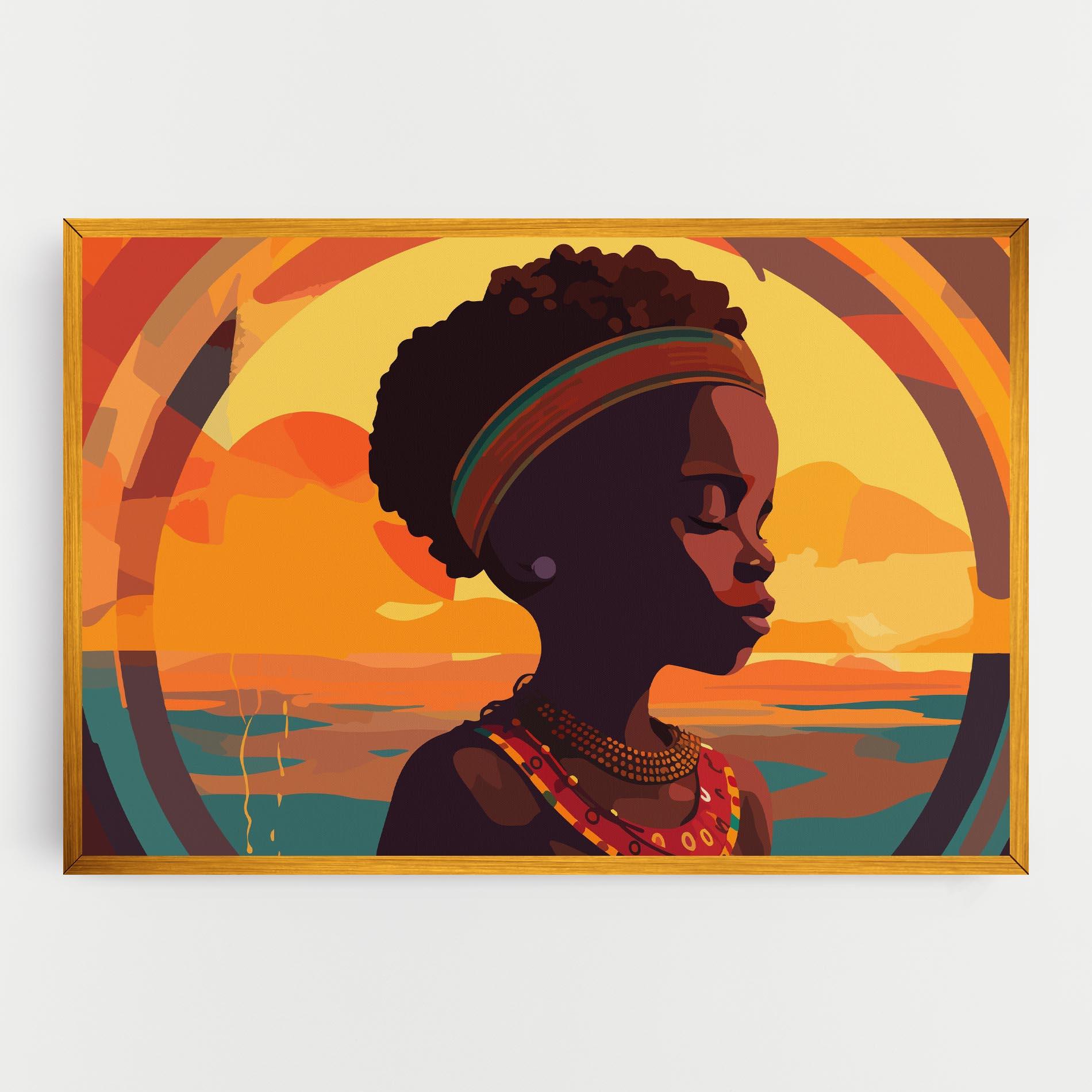 Картина на платно African Pretty Child mockup 0