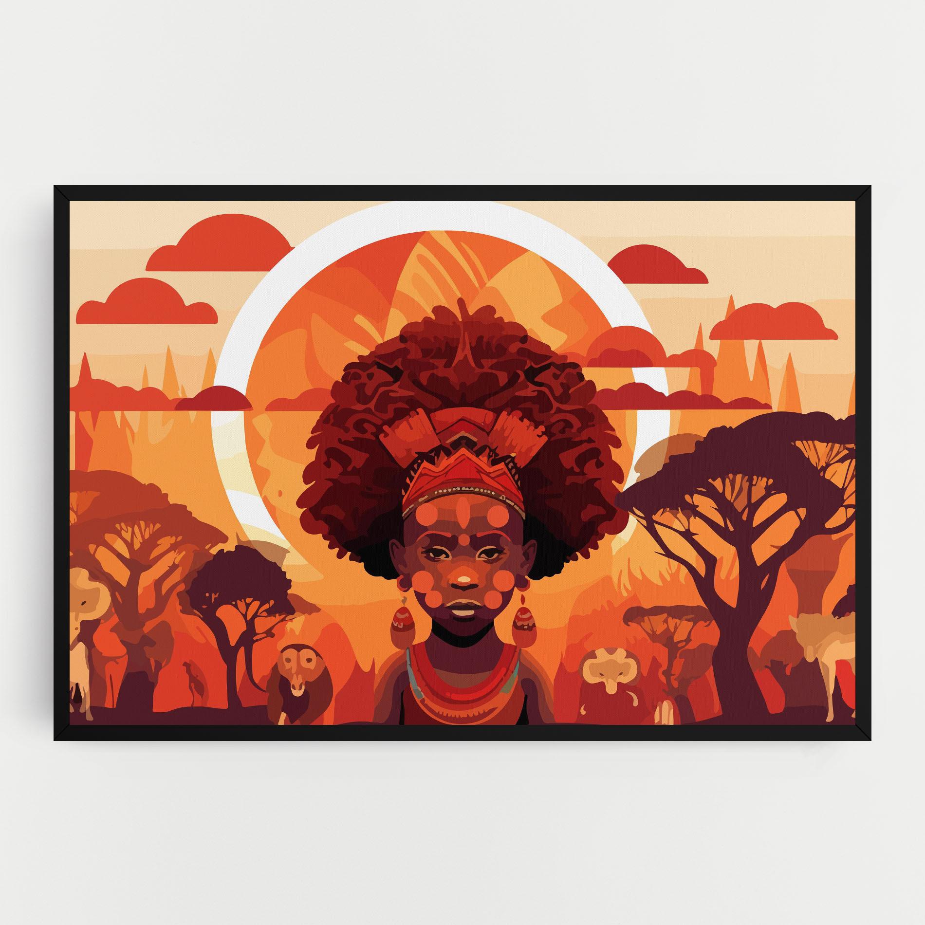 Картина на платно African Chid mockup 0