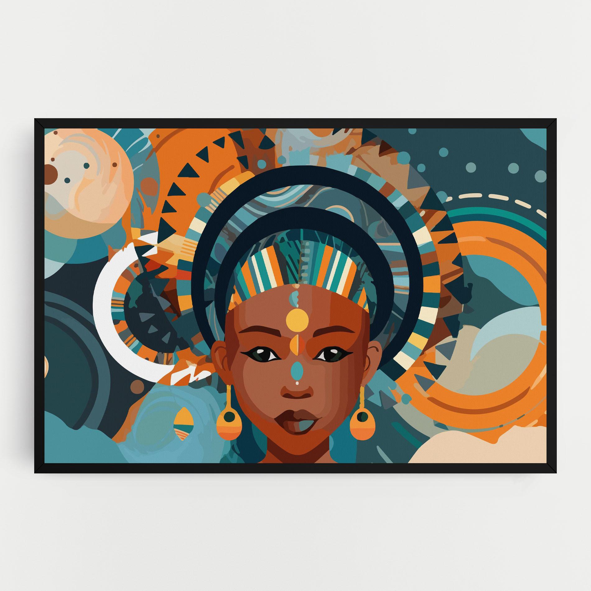 Картина на платно African Colorful Child mockup 0