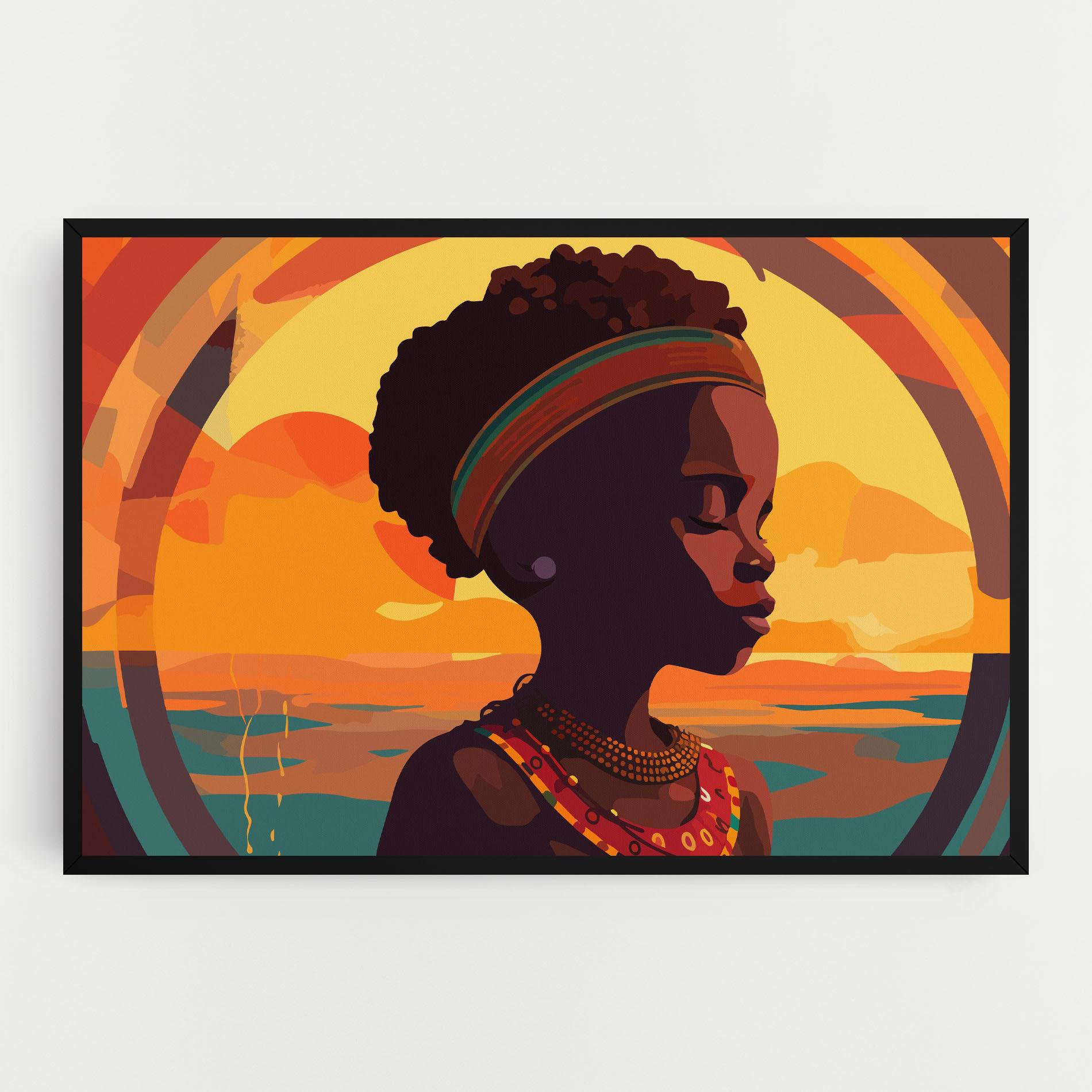 Картина на платно African Pretty Child mockup 0