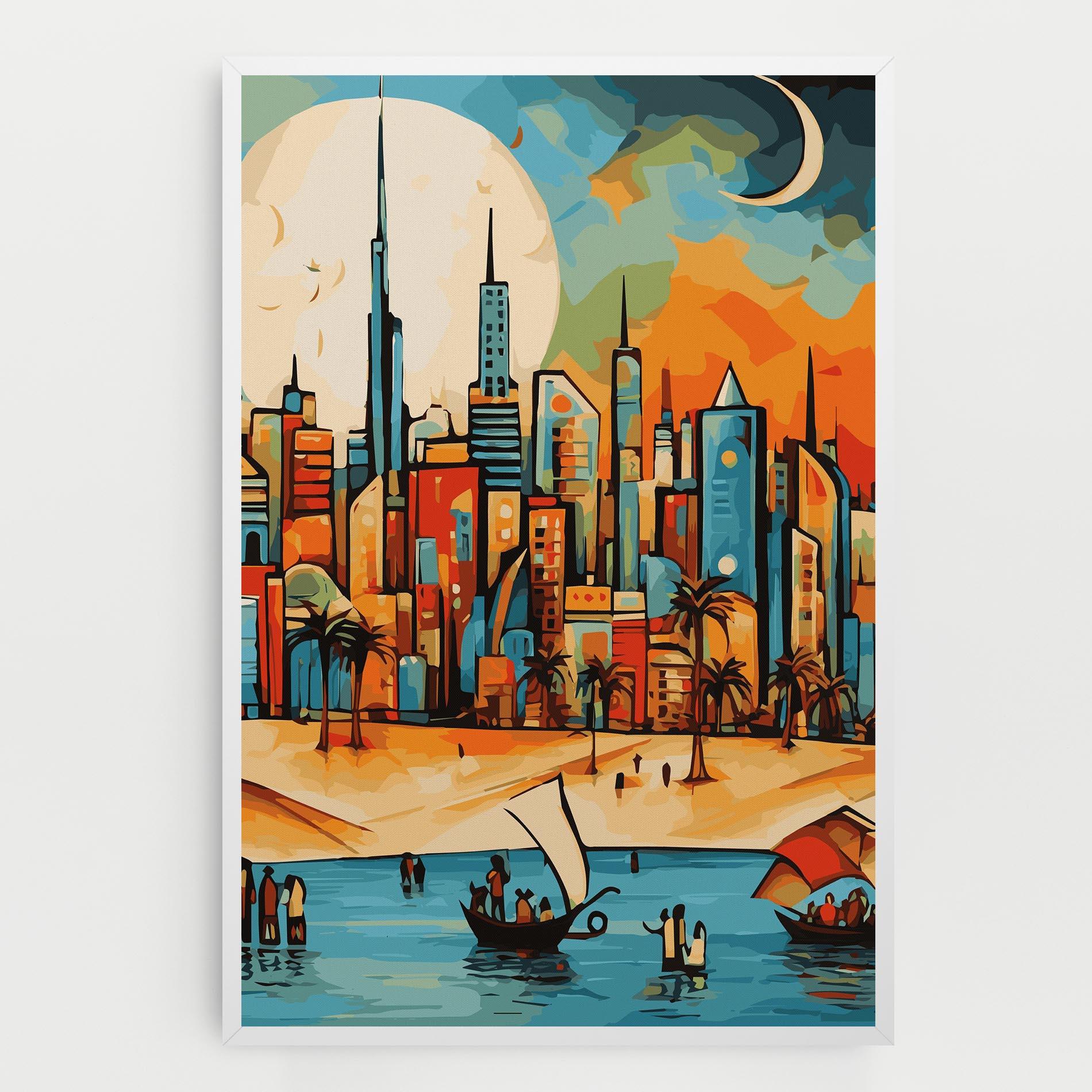 Картина на платно African Moon mockup 0