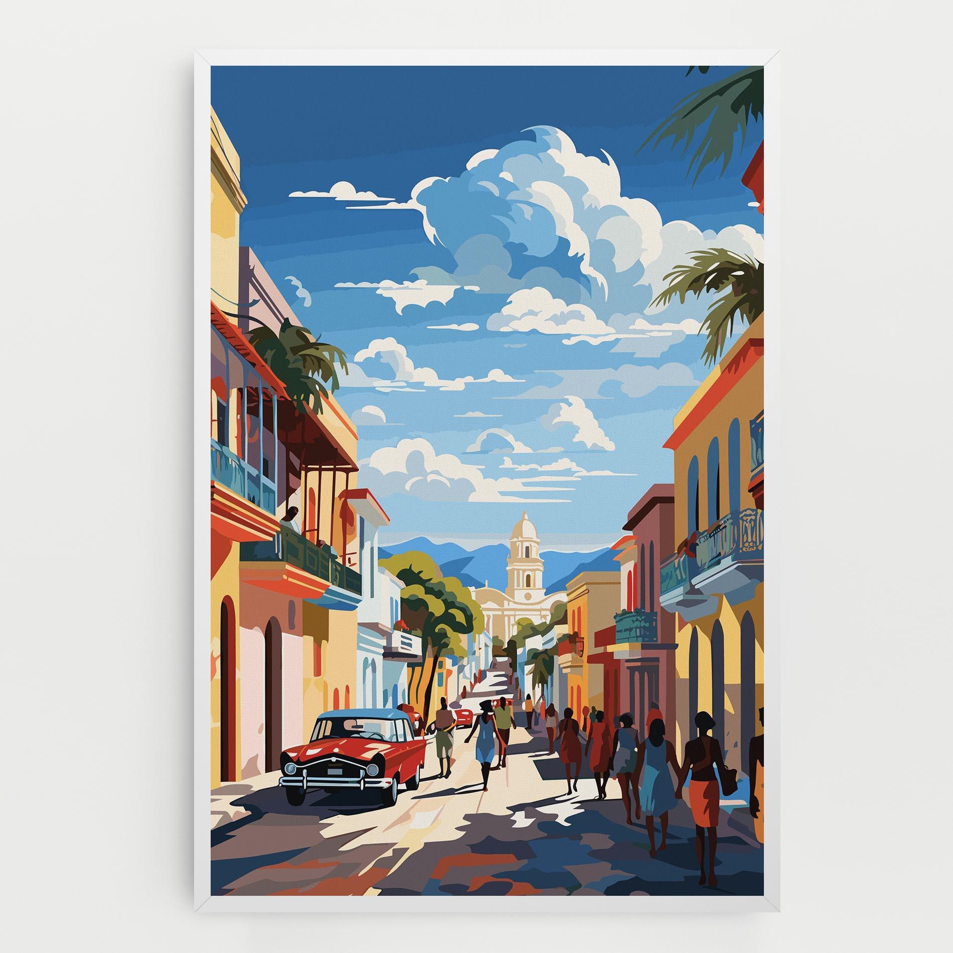 Картина на платно African Street mockup 0