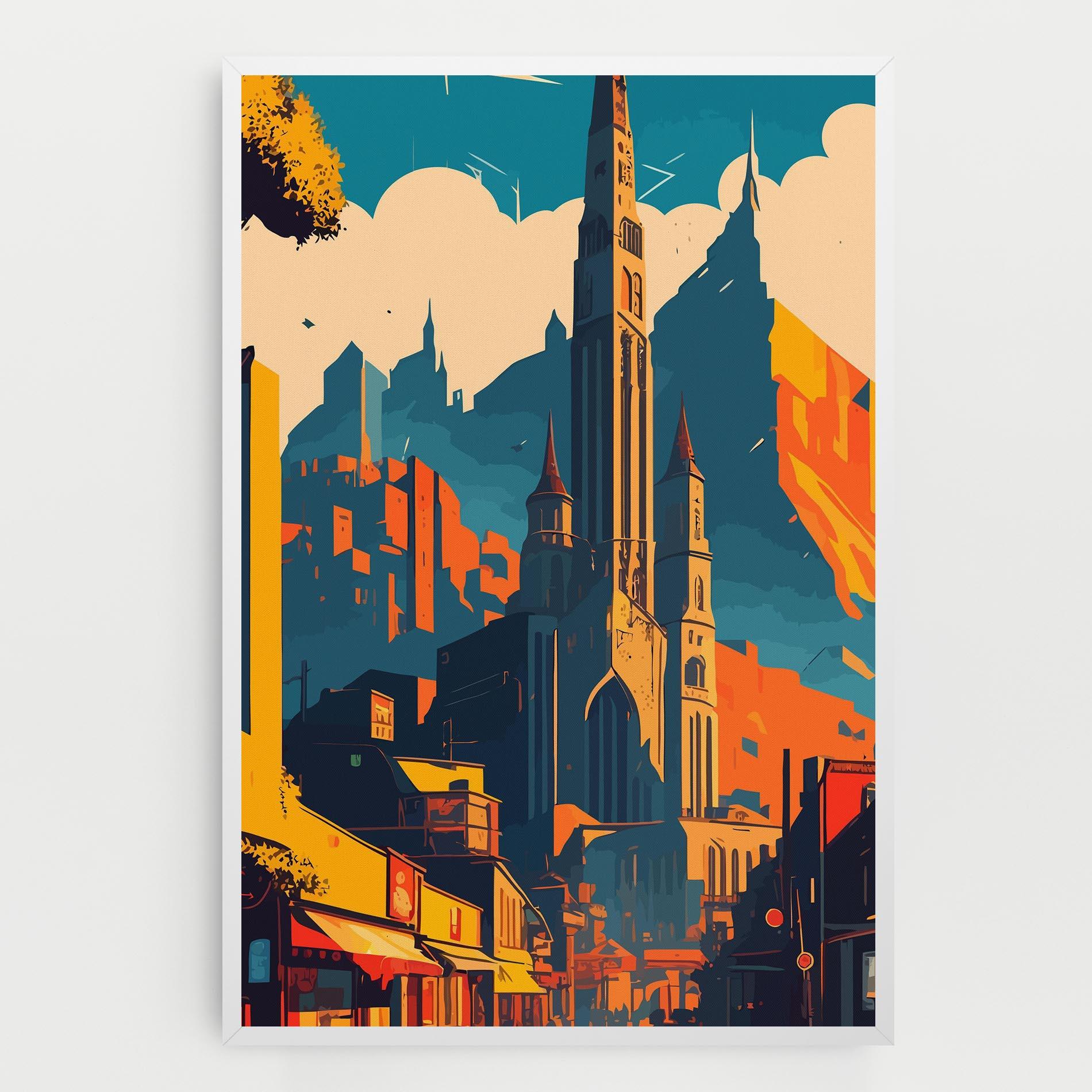 Картина на платно African Tower mockup 0