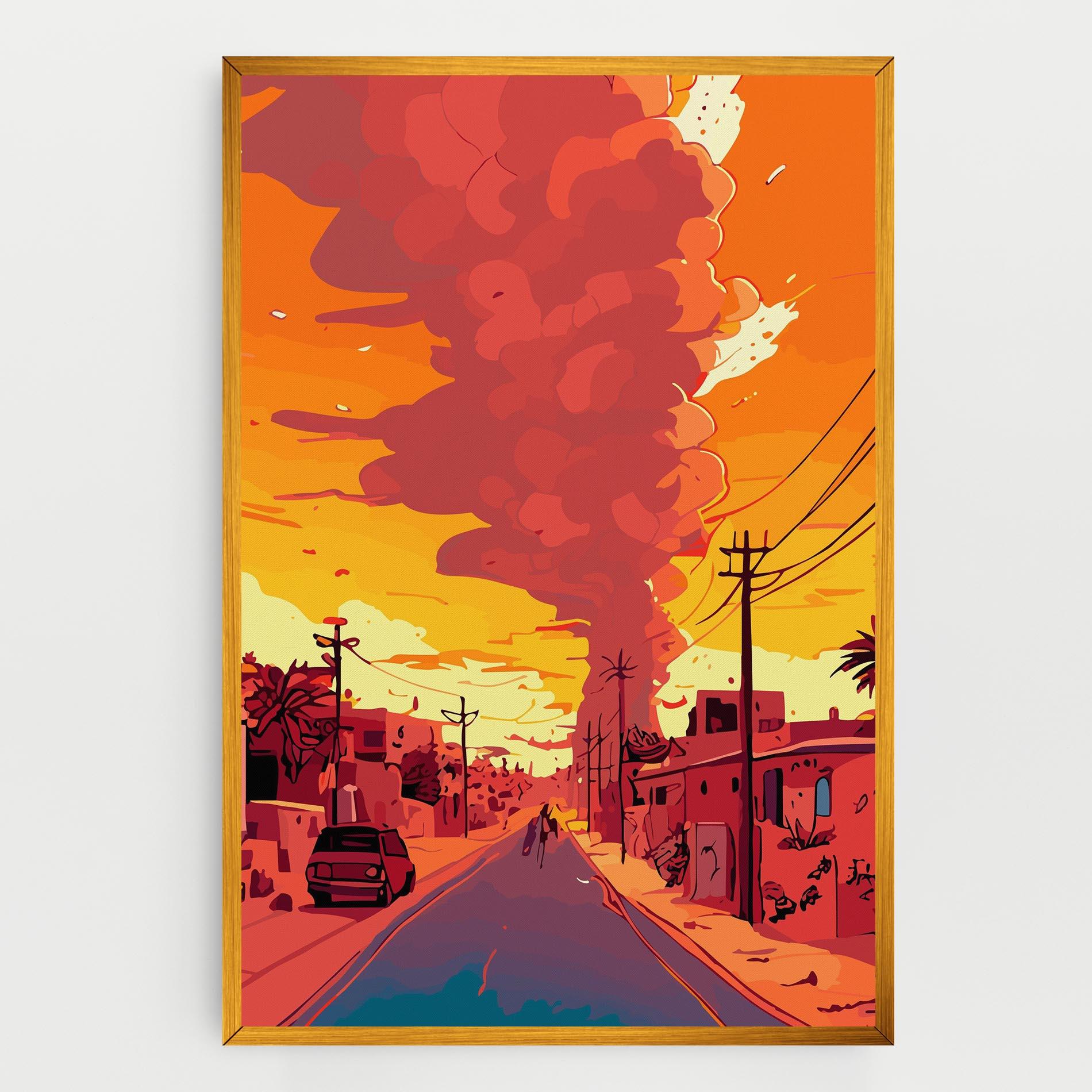 Картина на платно African Smoke mockup 0