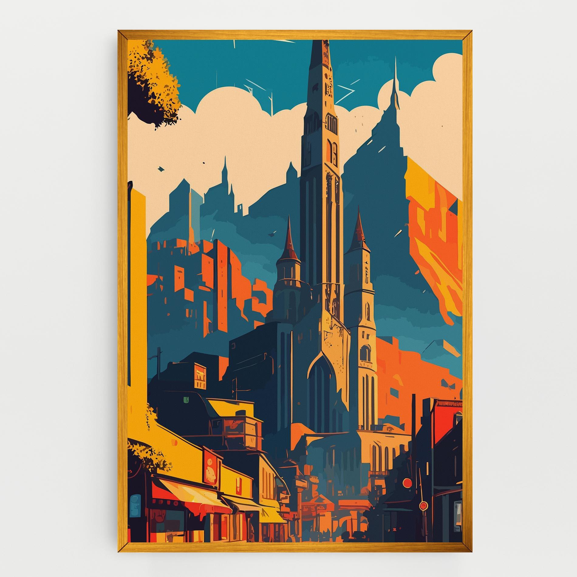 Картина на платно African Tower mockup 0