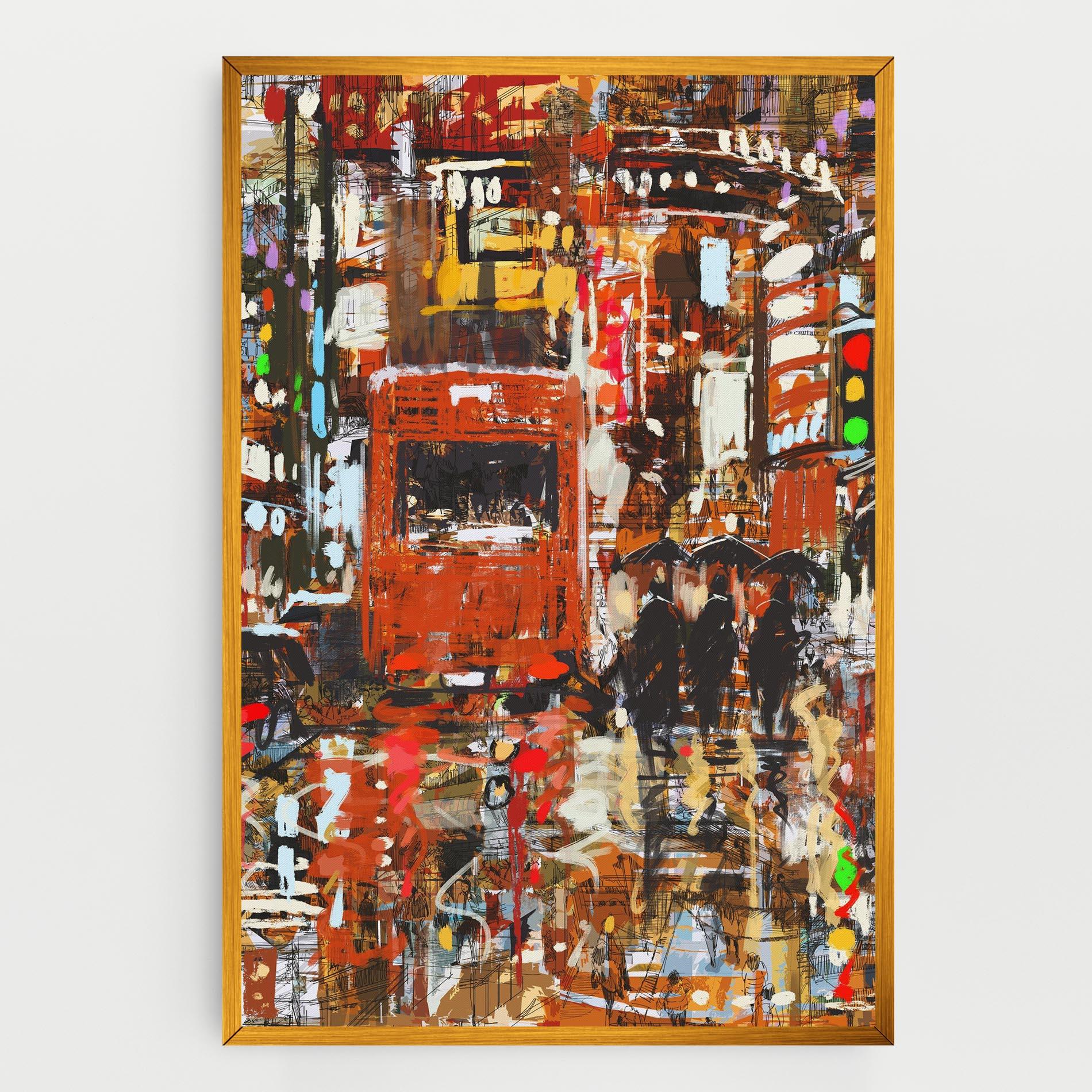 Картина на платно Seamless Colorful City mockup 0