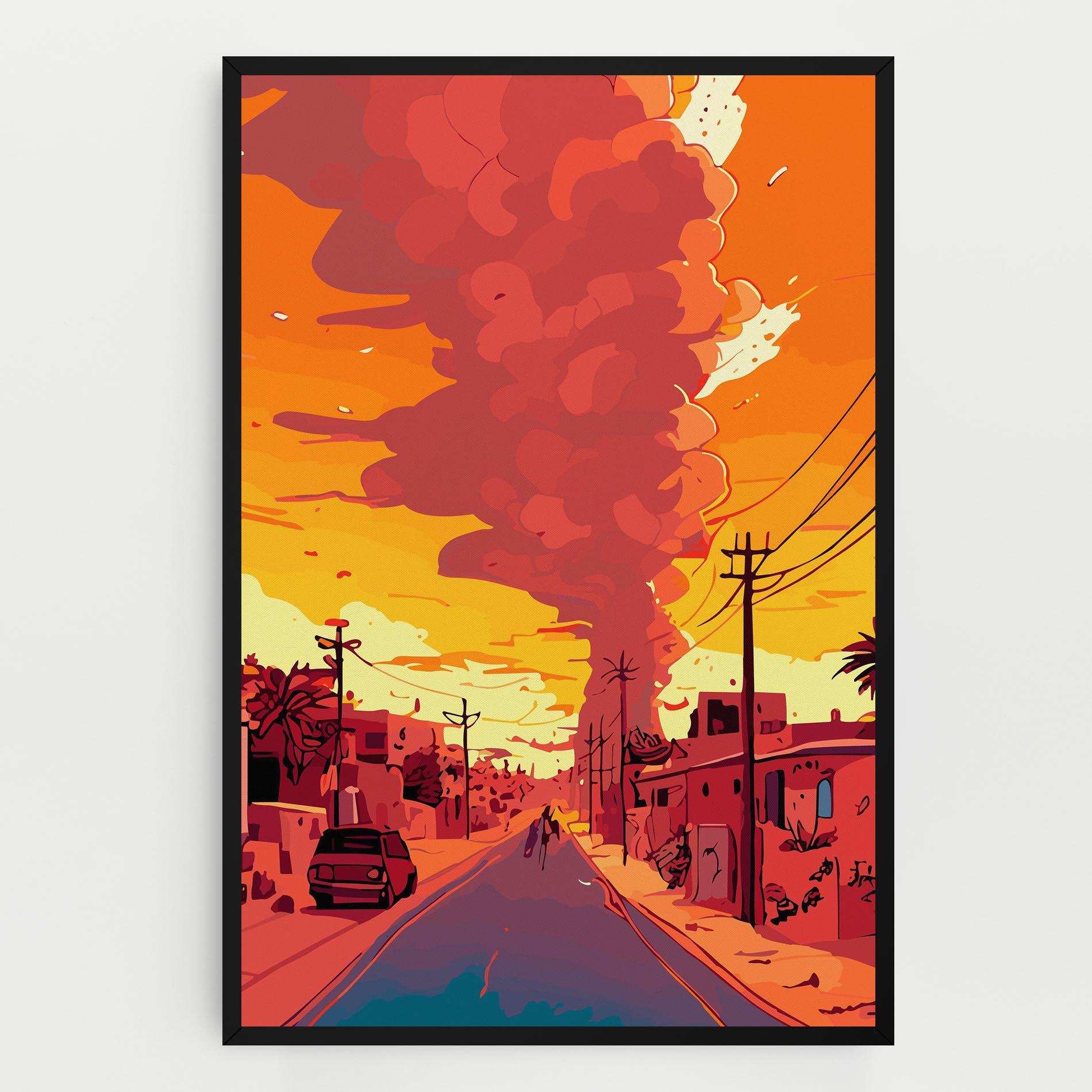 Картина на платно African Smoke mockup 0