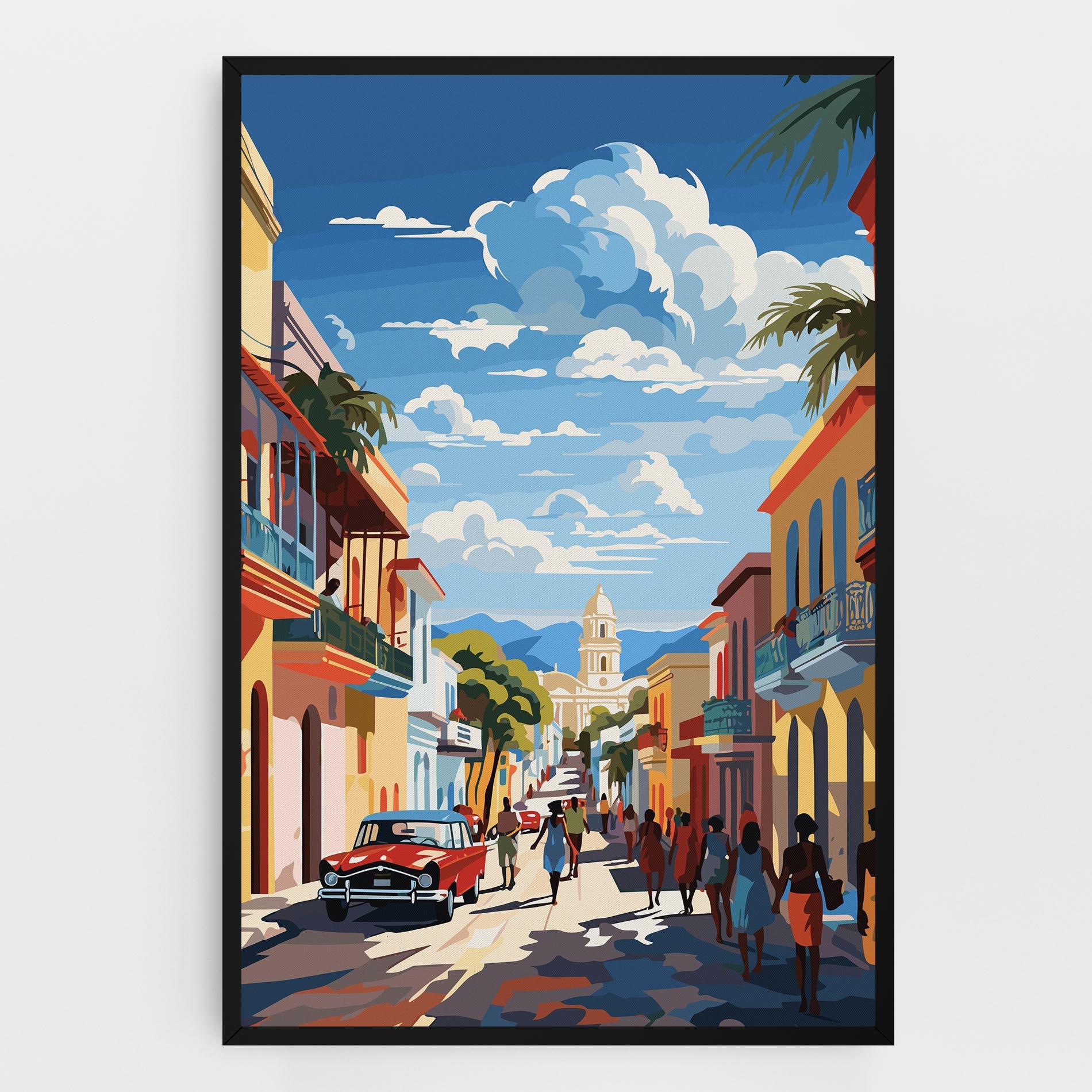 Картина на платно African Street mockup 0