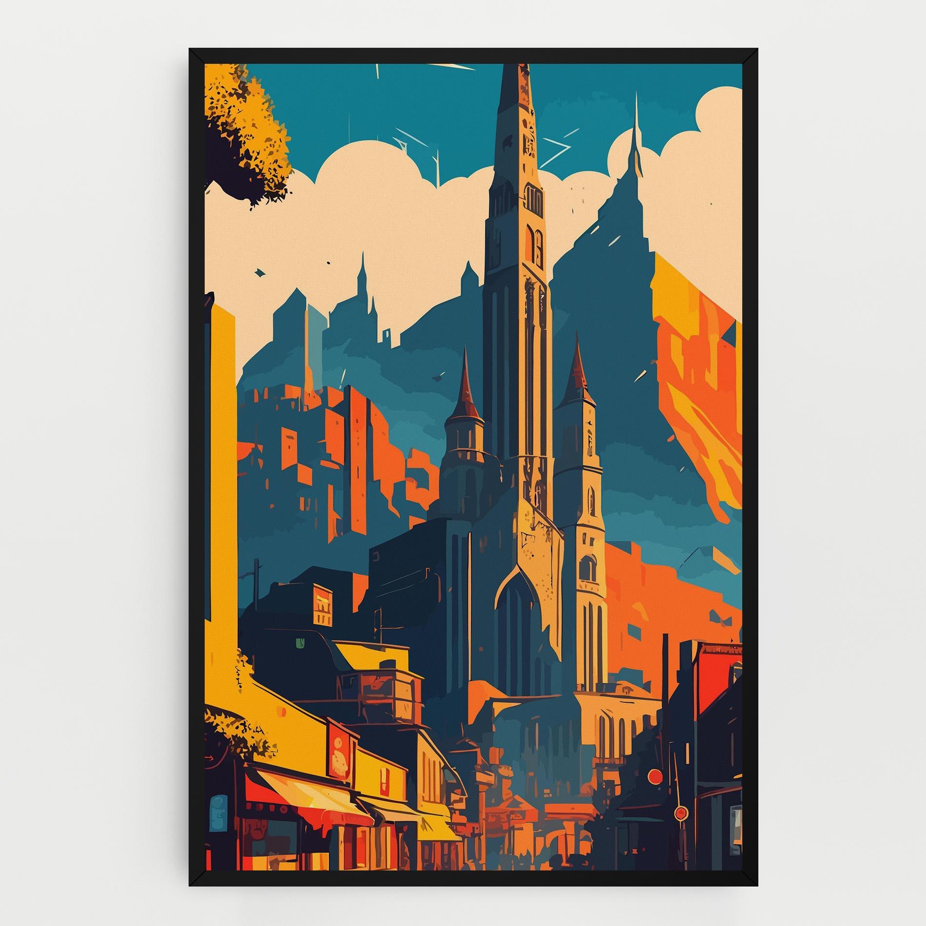 Картина на платно African Tower mockup 0