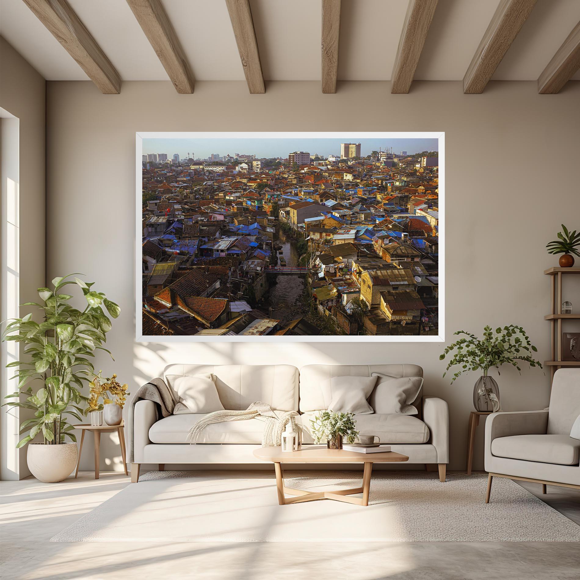 Картина на платно Bandung Golden Hour mockup 6