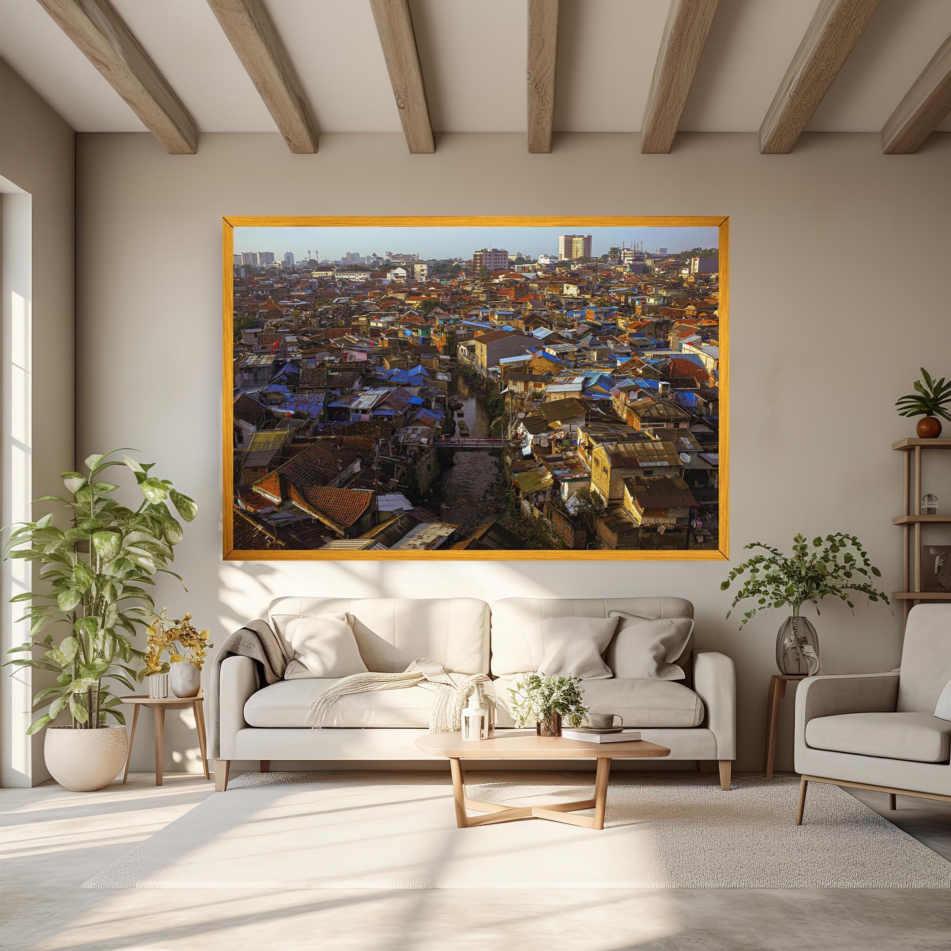 Картина на платно Bandung Golden Hour mockup 6