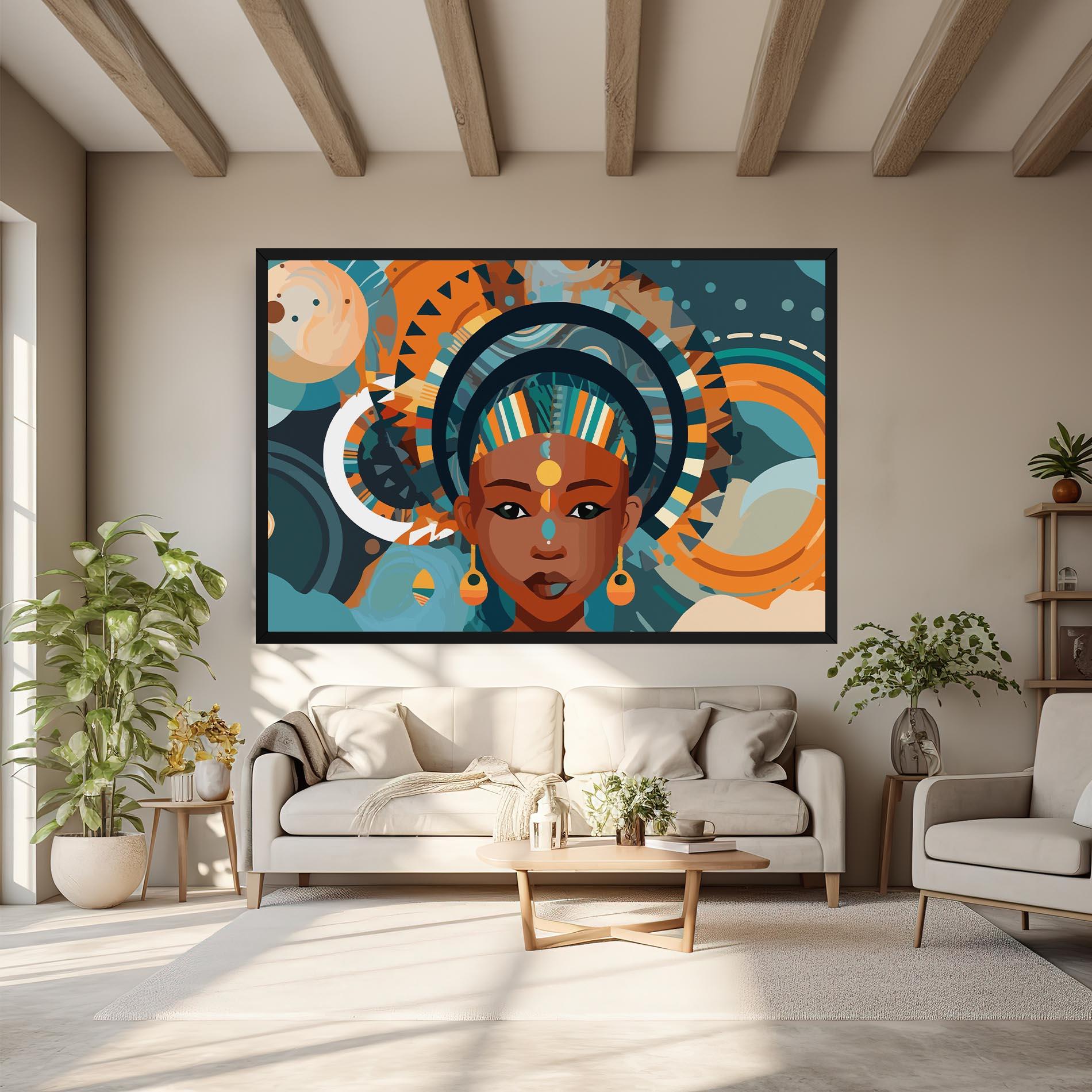 Картина на платно African Colorful Child mockup 6