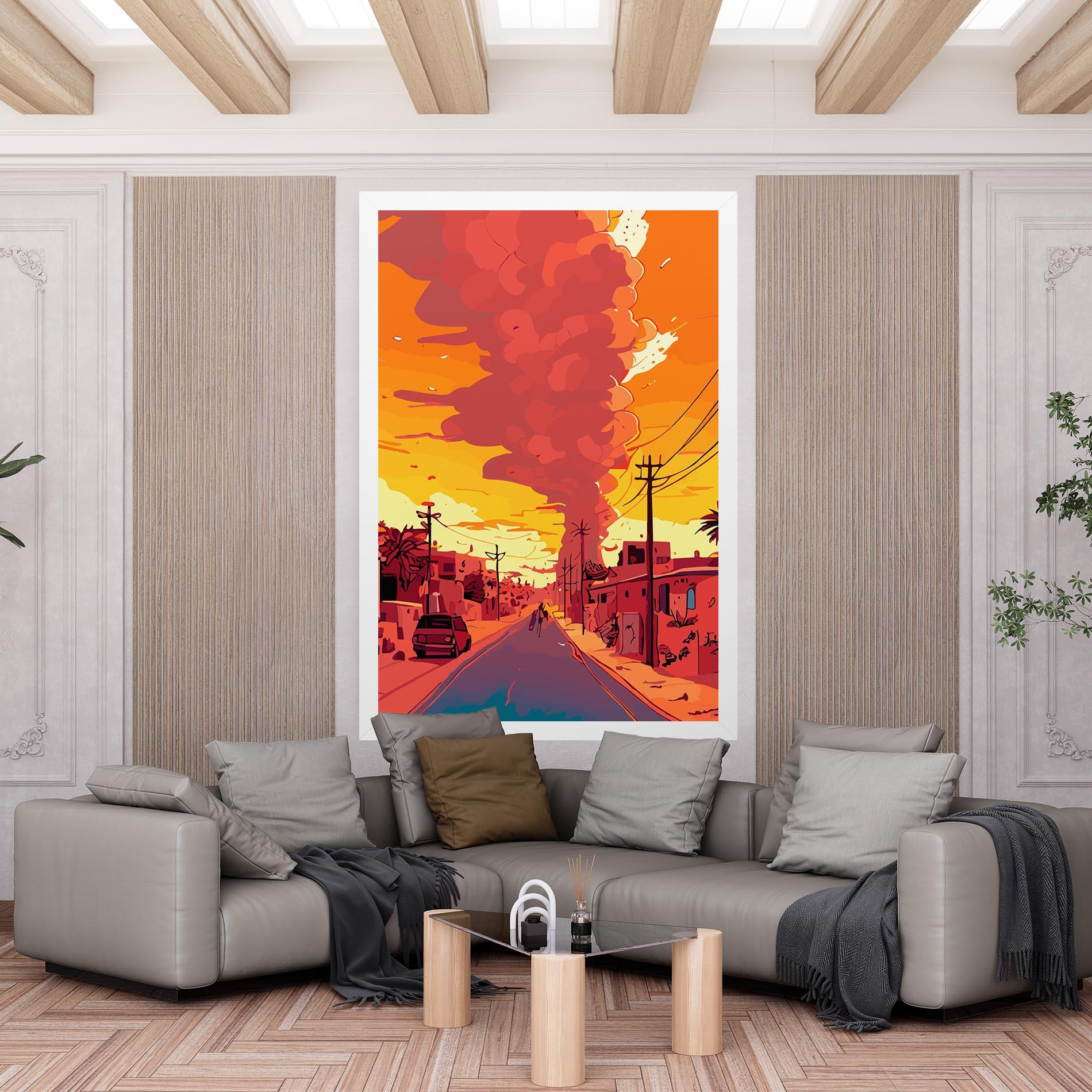 Картина на платно African Smoke mockup 6