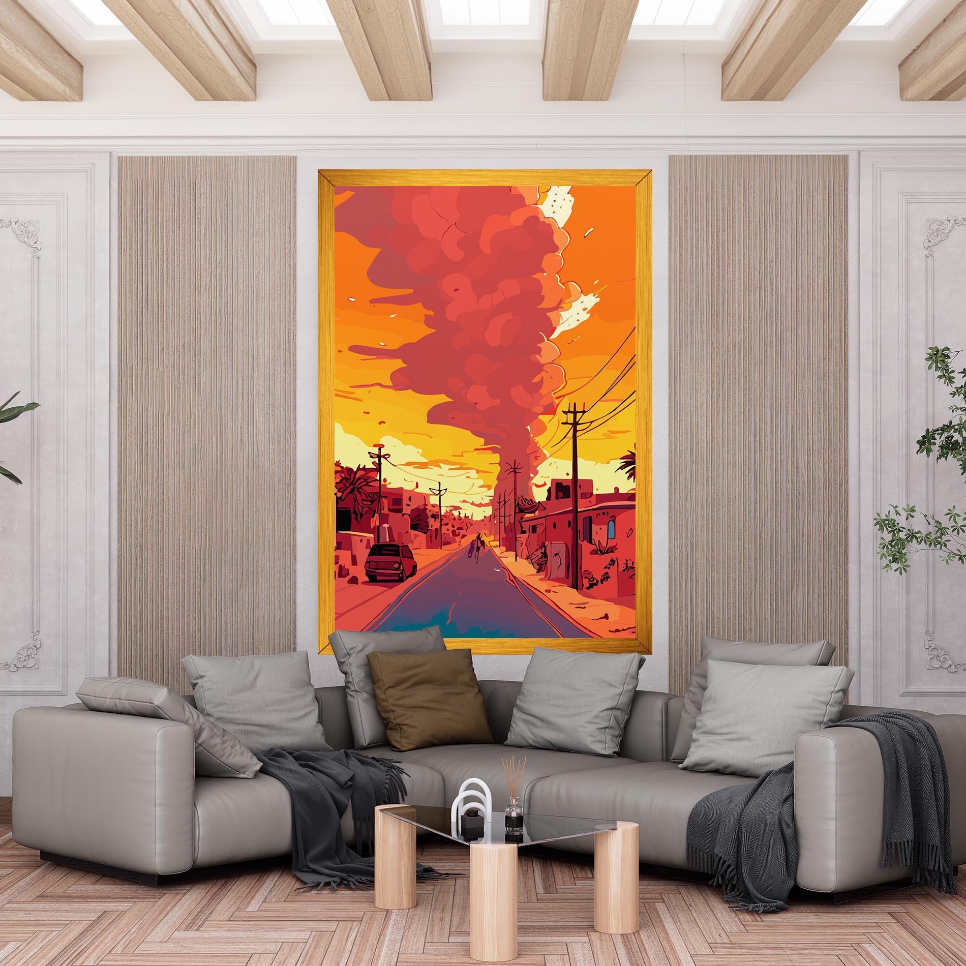 Картина на платно African Smoke mockup 6