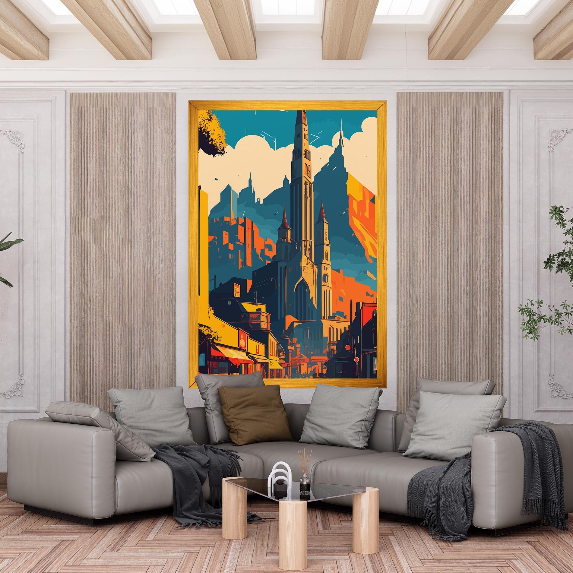 Картина на платно African Tower mockup 6