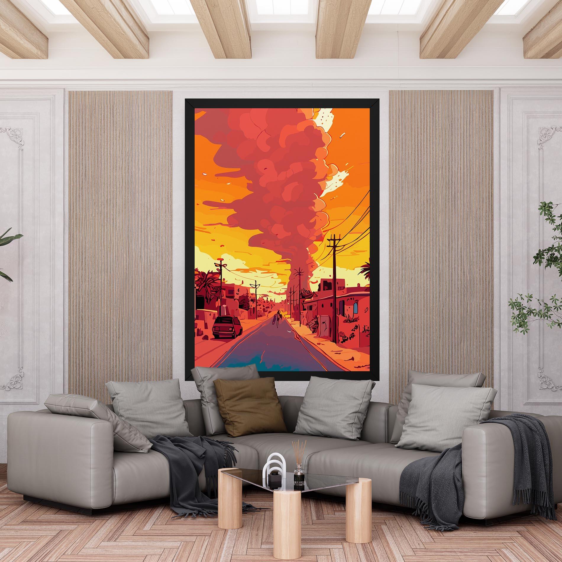 Картина на платно African Smoke mockup 6