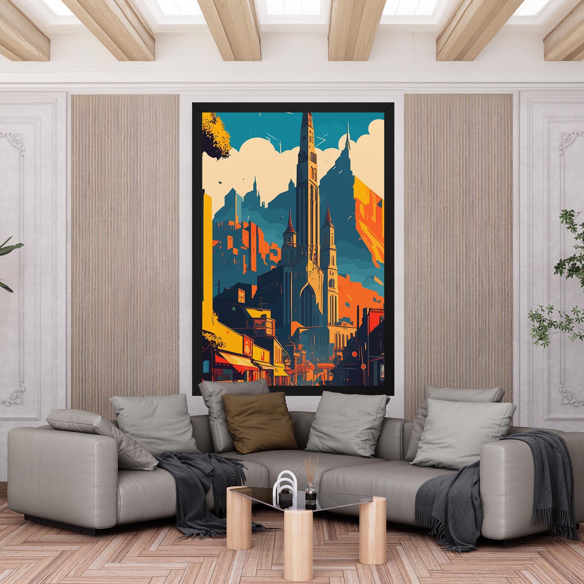 Картина на платно African Tower mockup 6