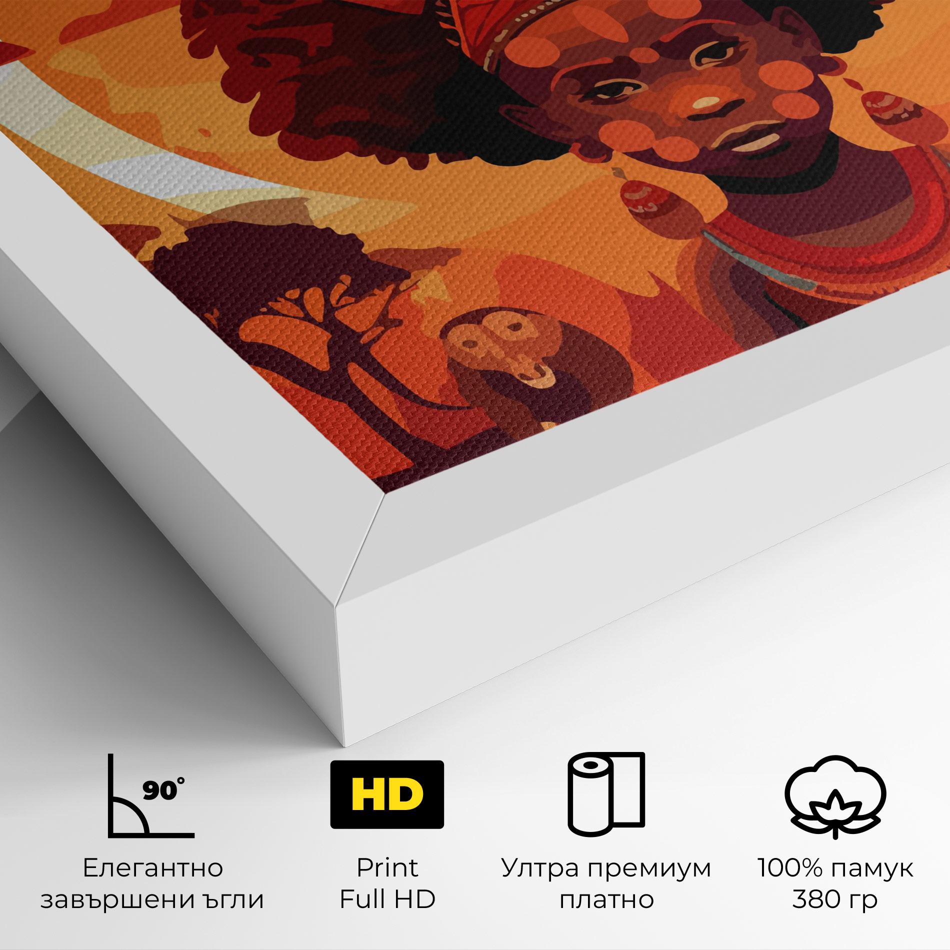 Картина на платно African Chid mockup 4