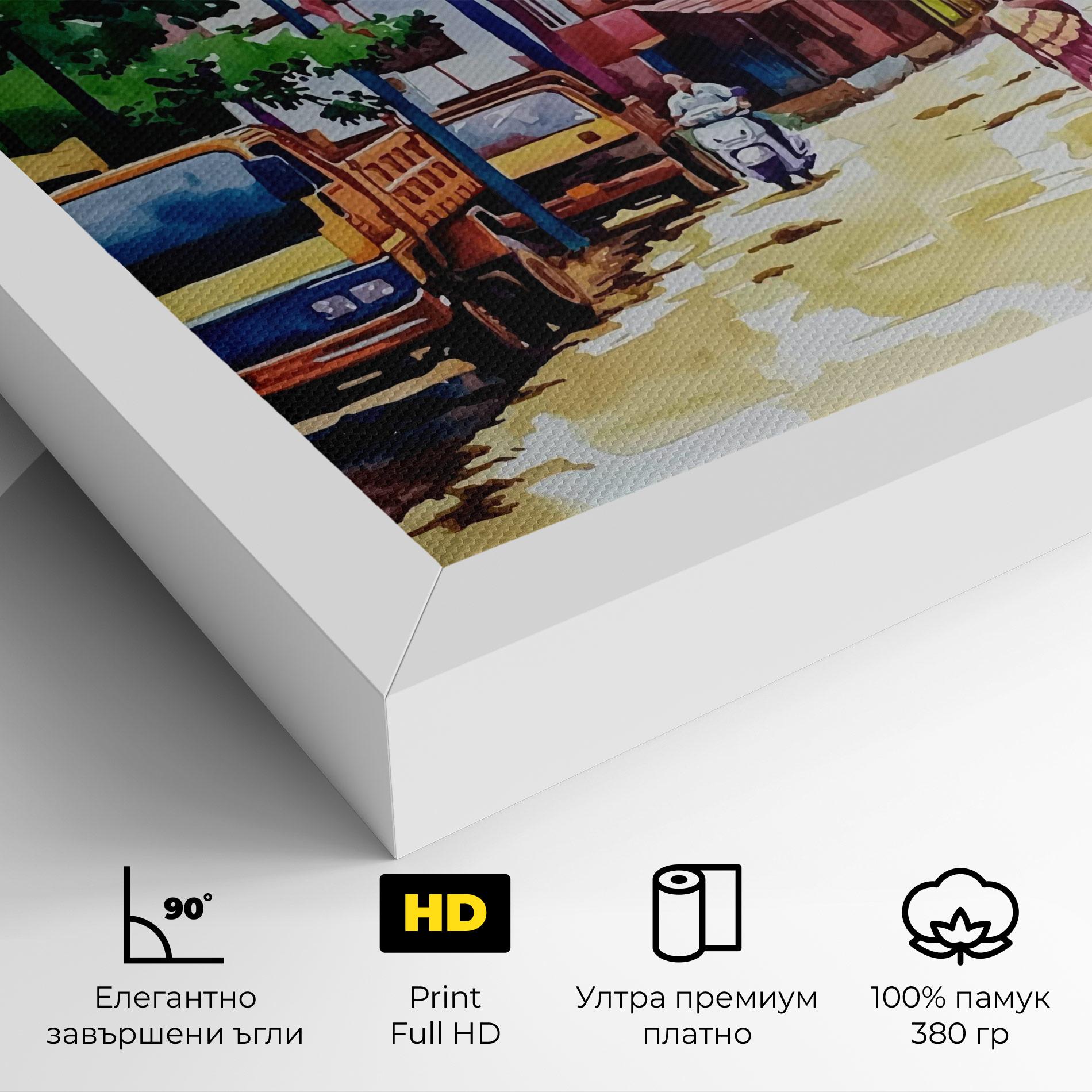 Картина на платно African City mockup 4