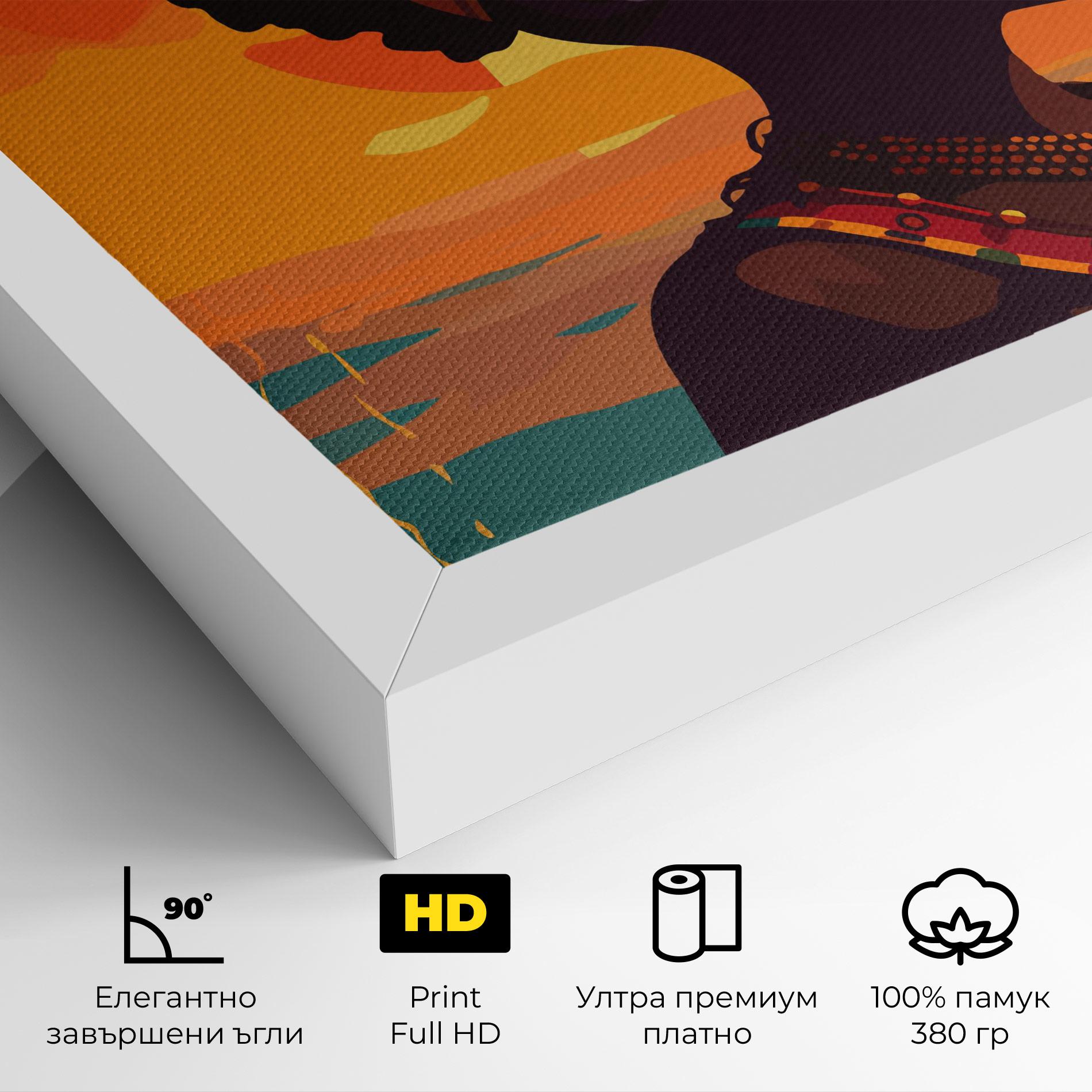 Картина на платно African Pretty Child mockup 4