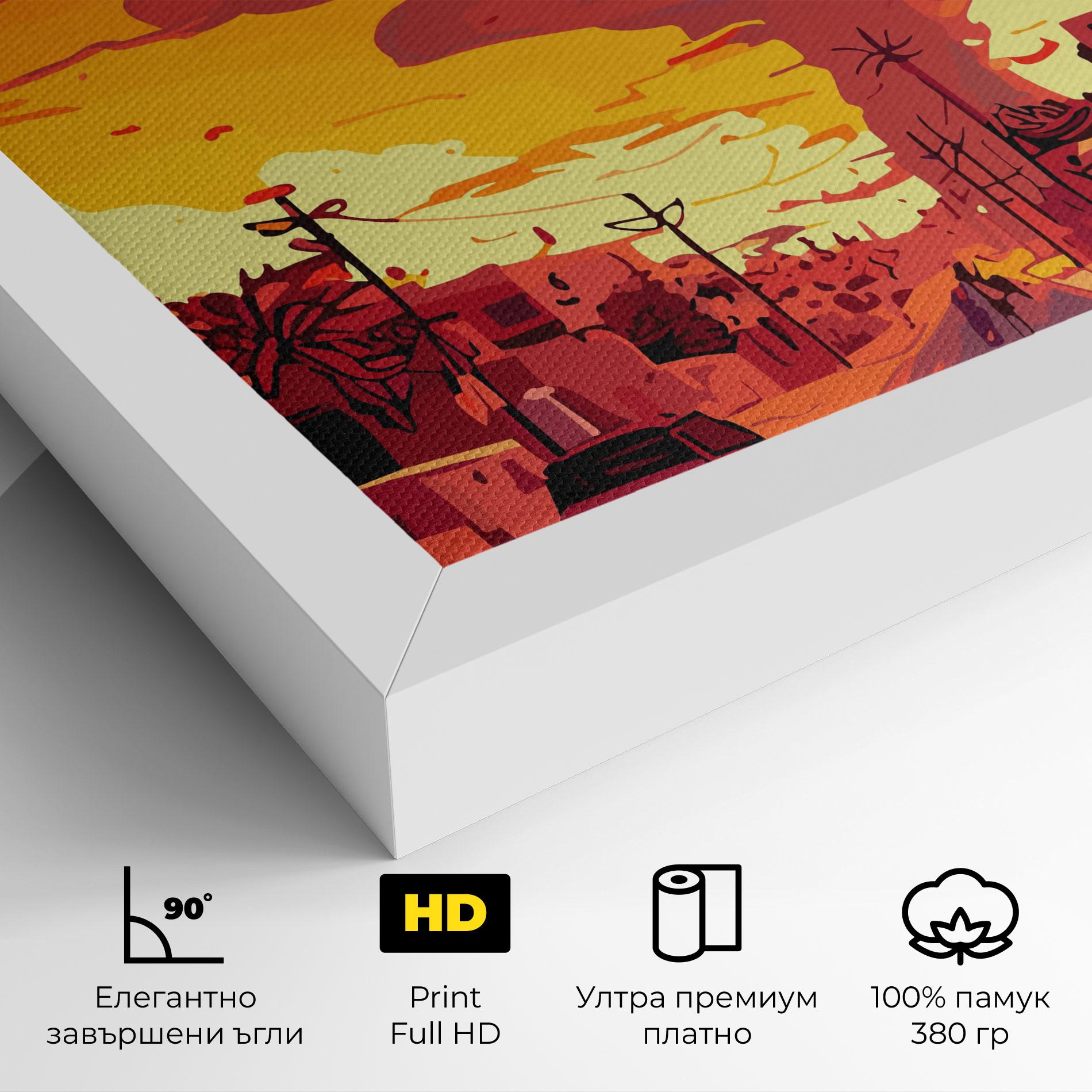 Картина на платно African Smoke mockup 4
