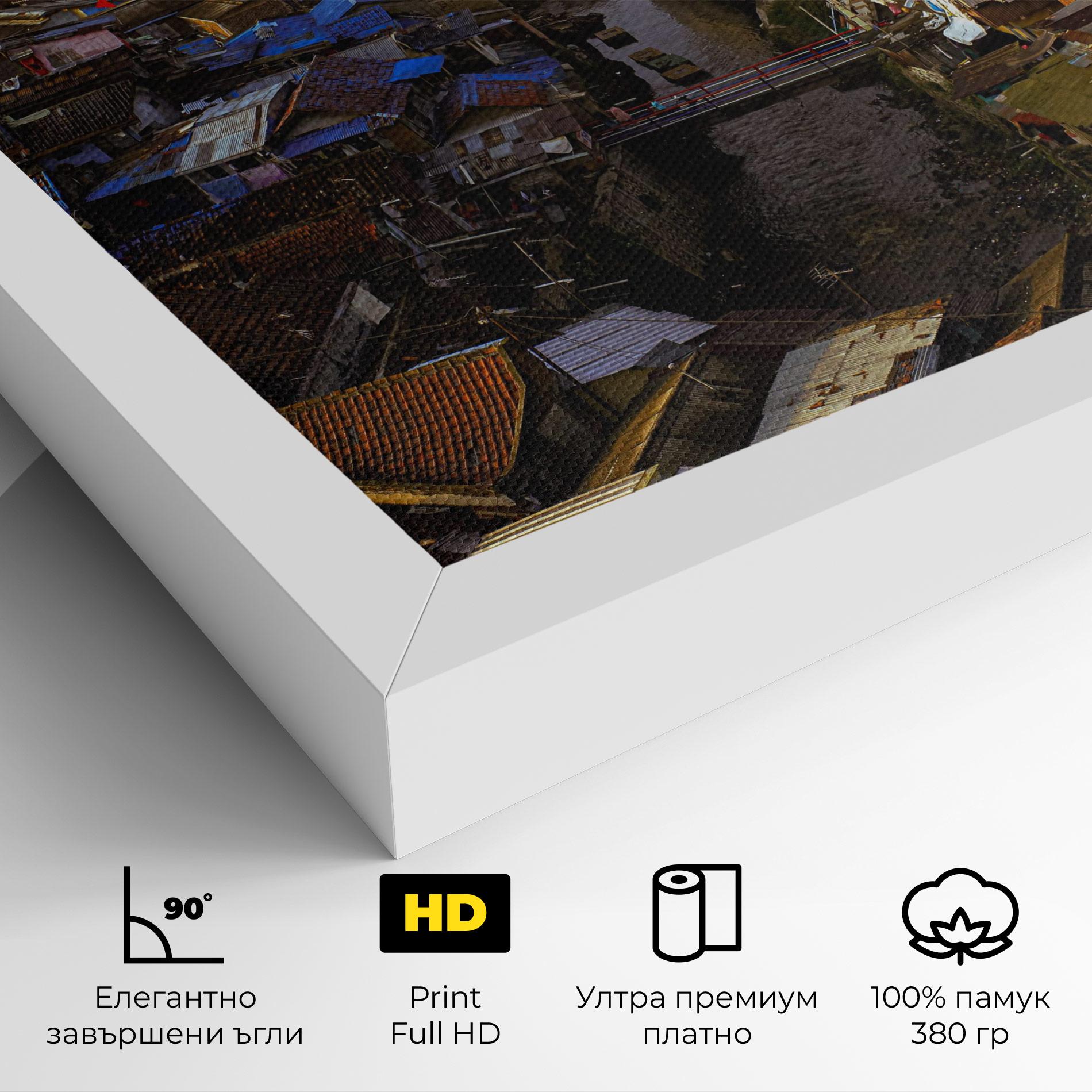 Картина на платно Bandung Golden Hour mockup 4