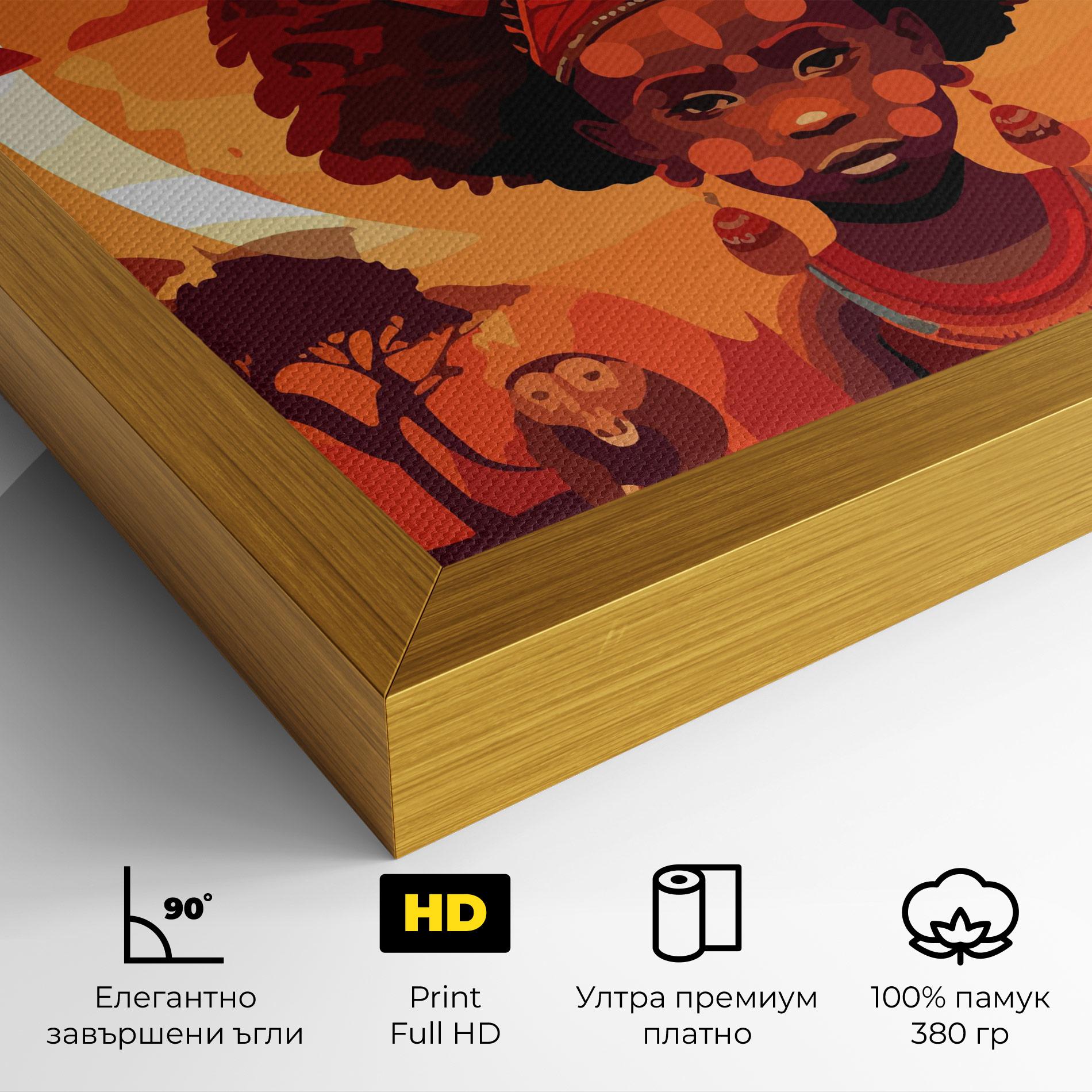 Картина на платно African Chid mockup 4