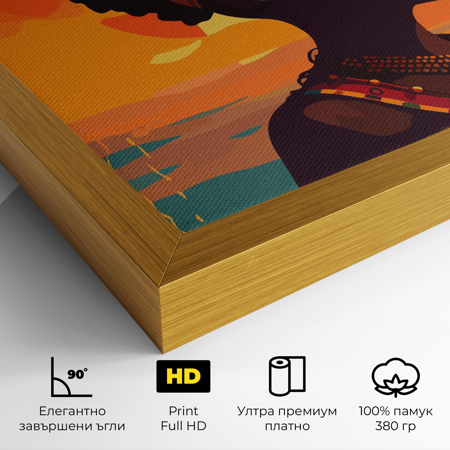 Картина на платно African Pretty Child mockup 4