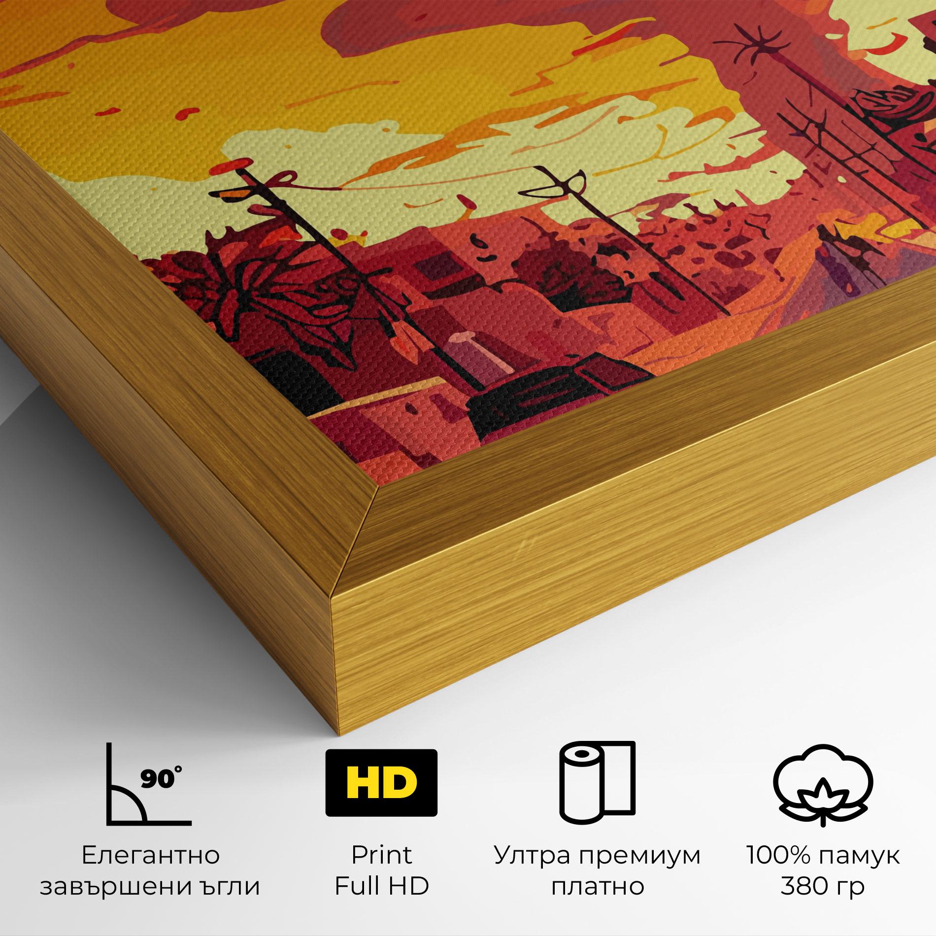 Картина на платно African Smoke mockup 4