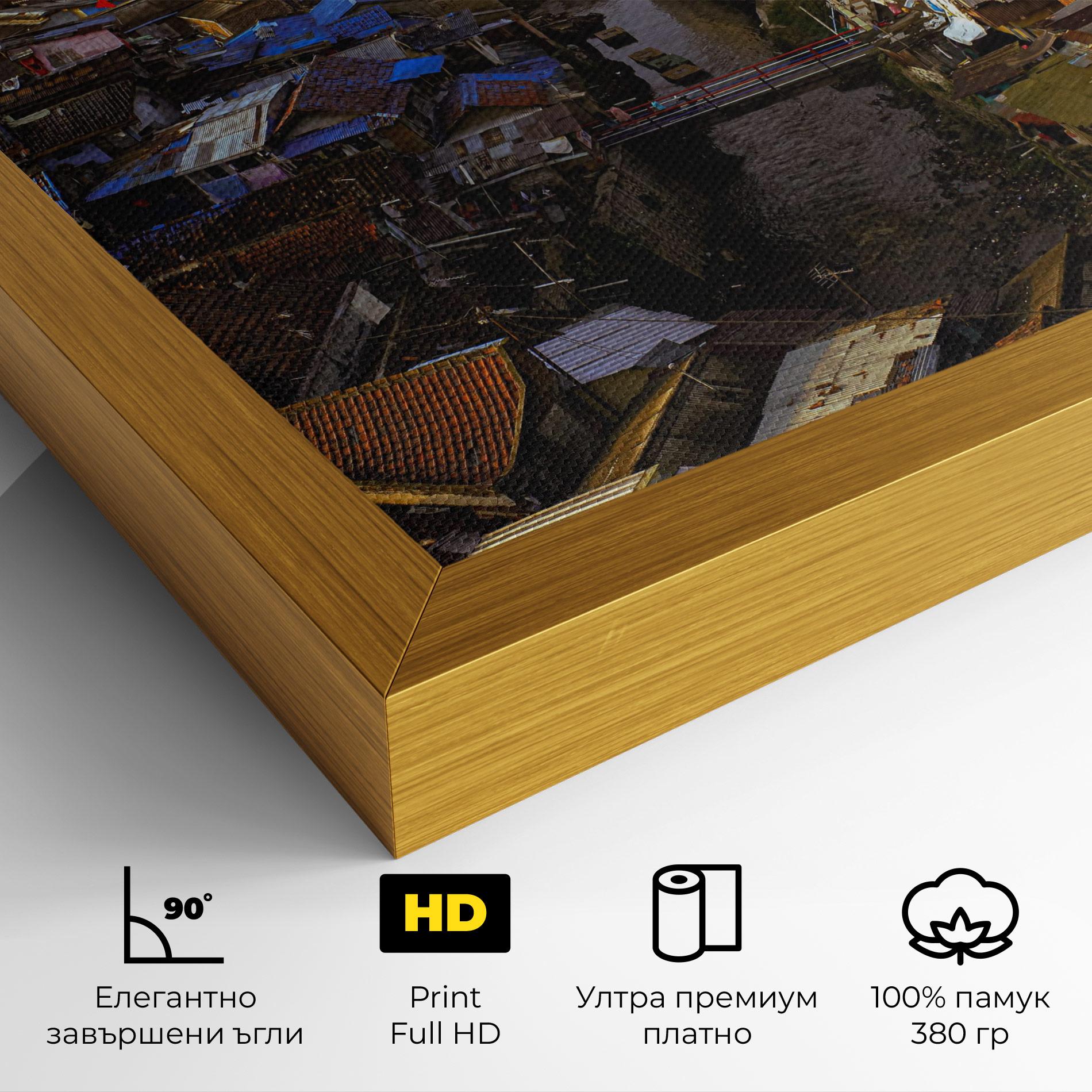Картина на платно Bandung Golden Hour mockup 4