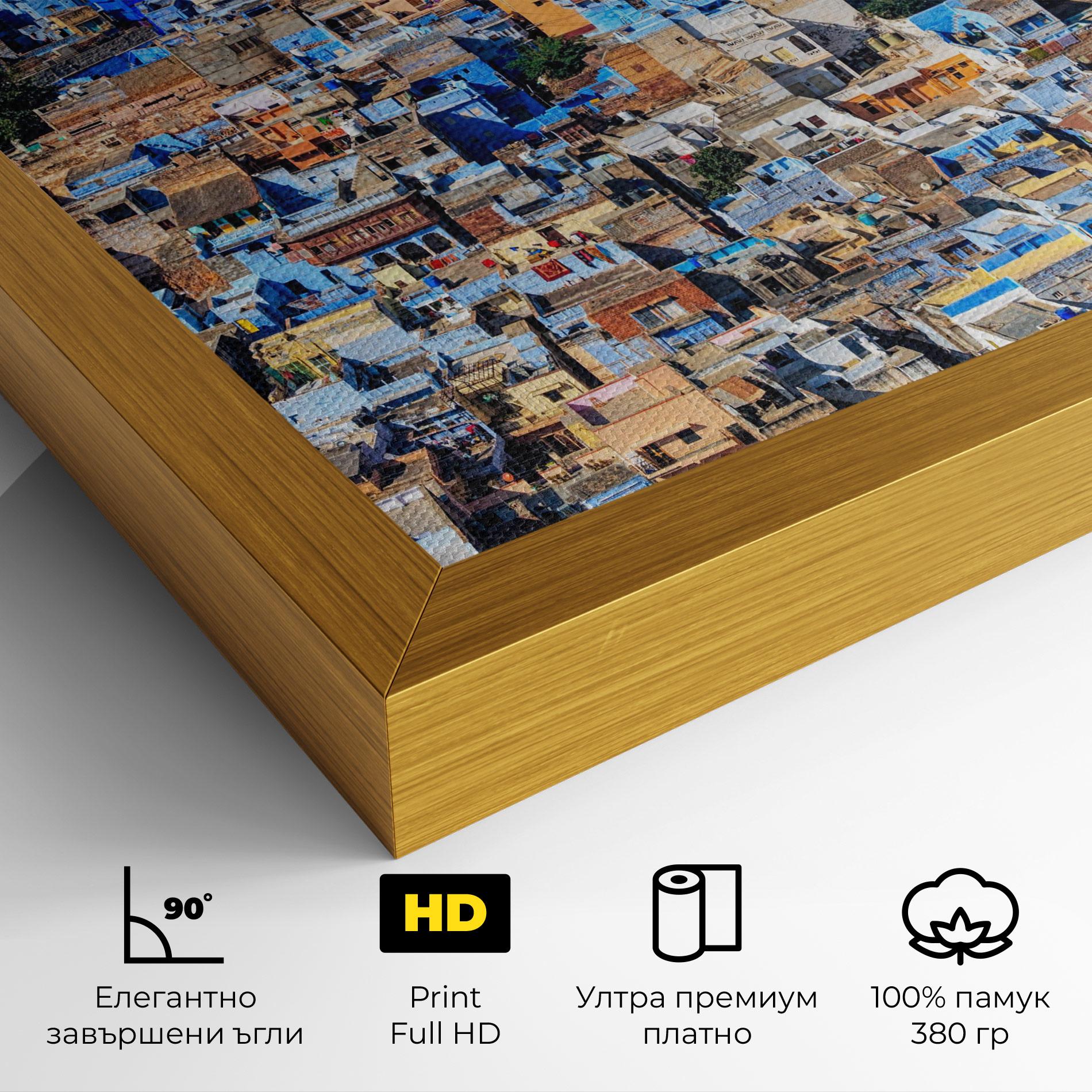 Картина на платно Brahmin Houses mockup 4