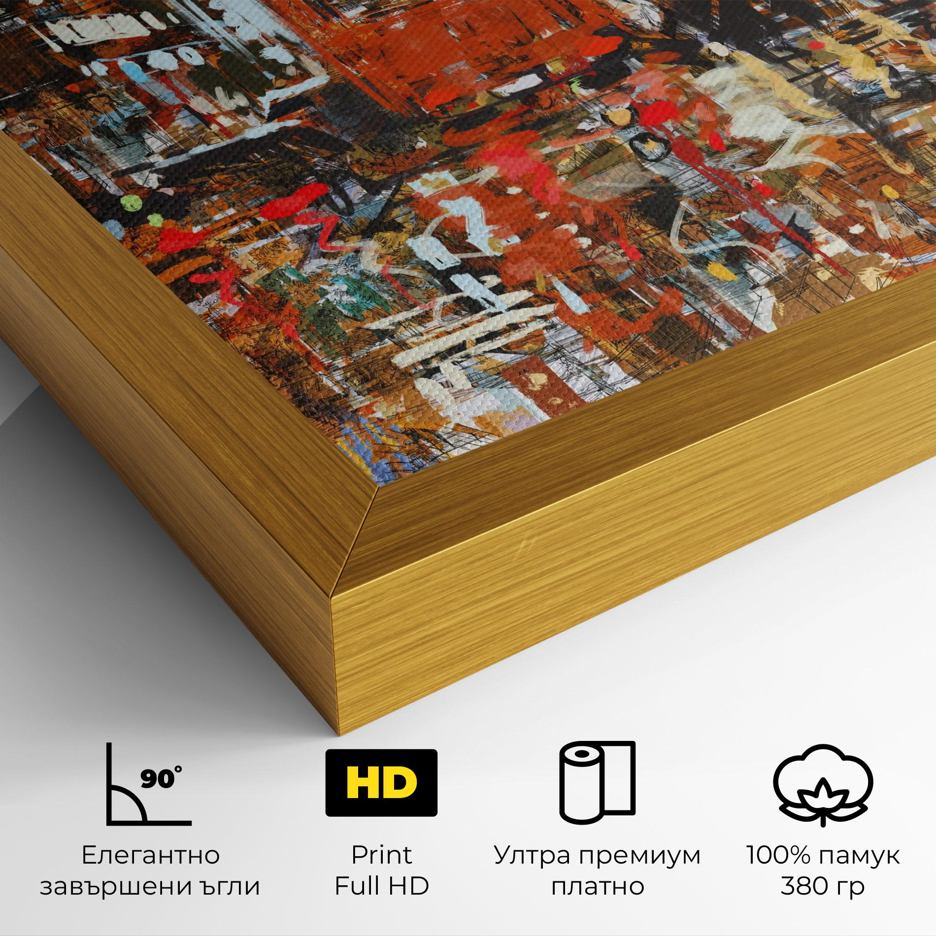 Картина на платно Seamless Colorful City mockup 4