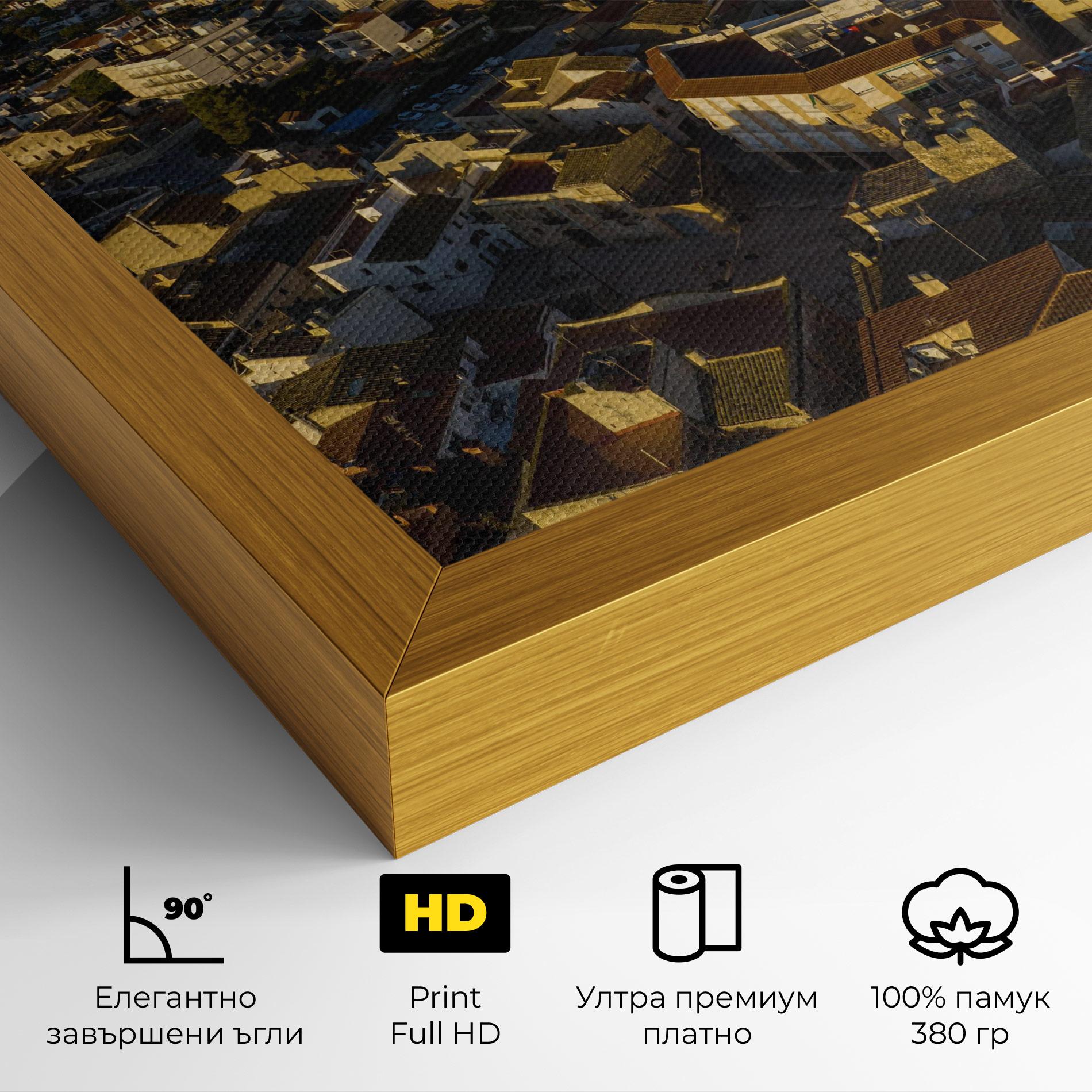 Картина на платно Streets Town Sunrise mockup 4