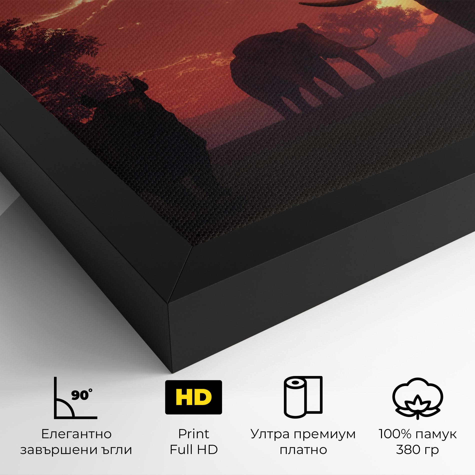 Картина на платно African Elephant View mockup 4