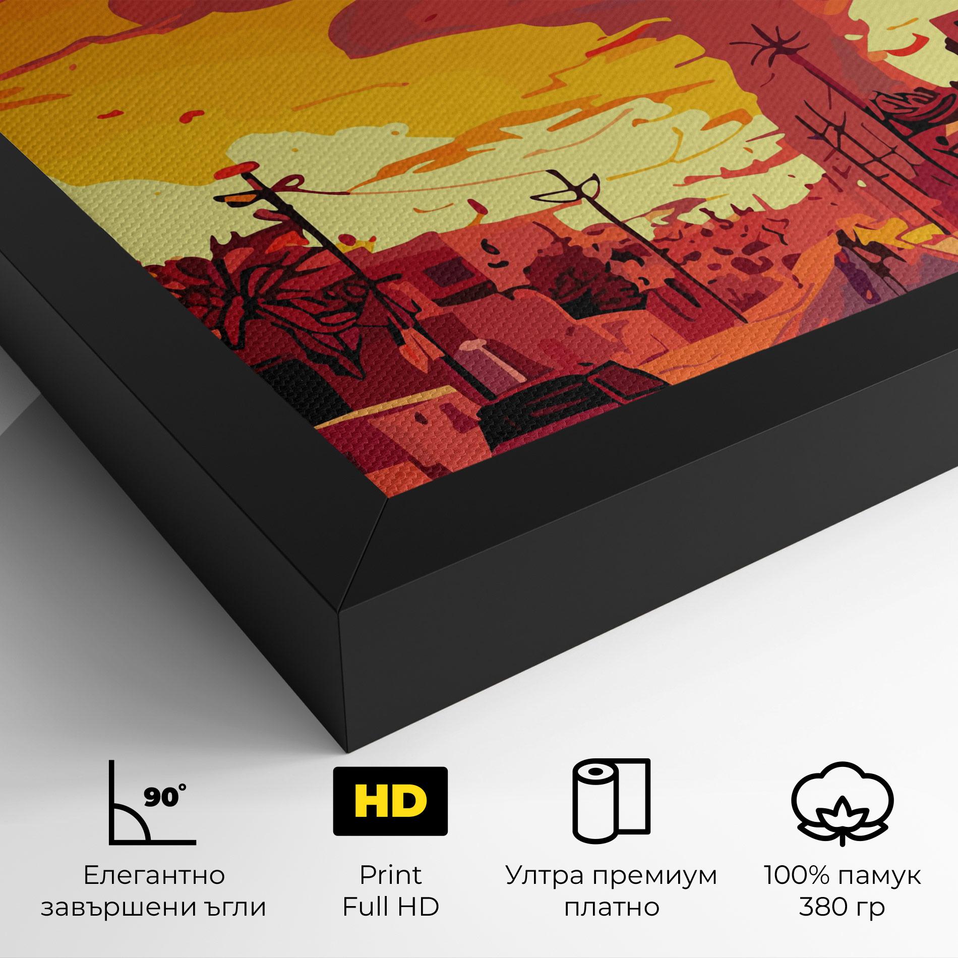 Картина на платно African Smoke mockup 4