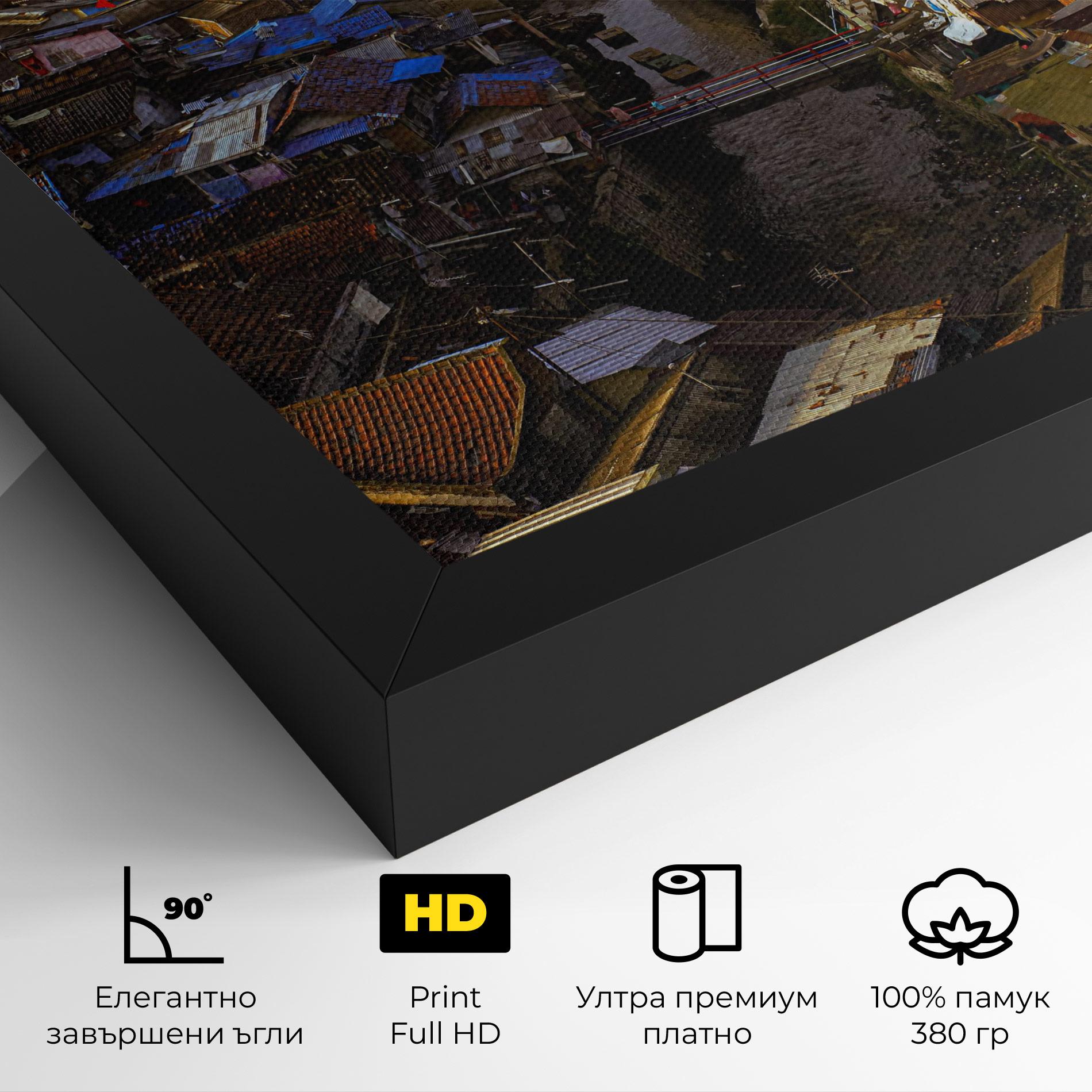 Картина на платно Bandung Golden Hour mockup 4