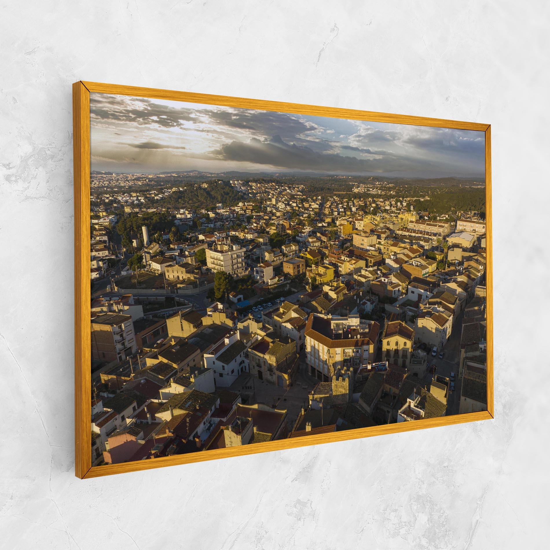 Картина на платно Streets Town Sunrise mockup 1