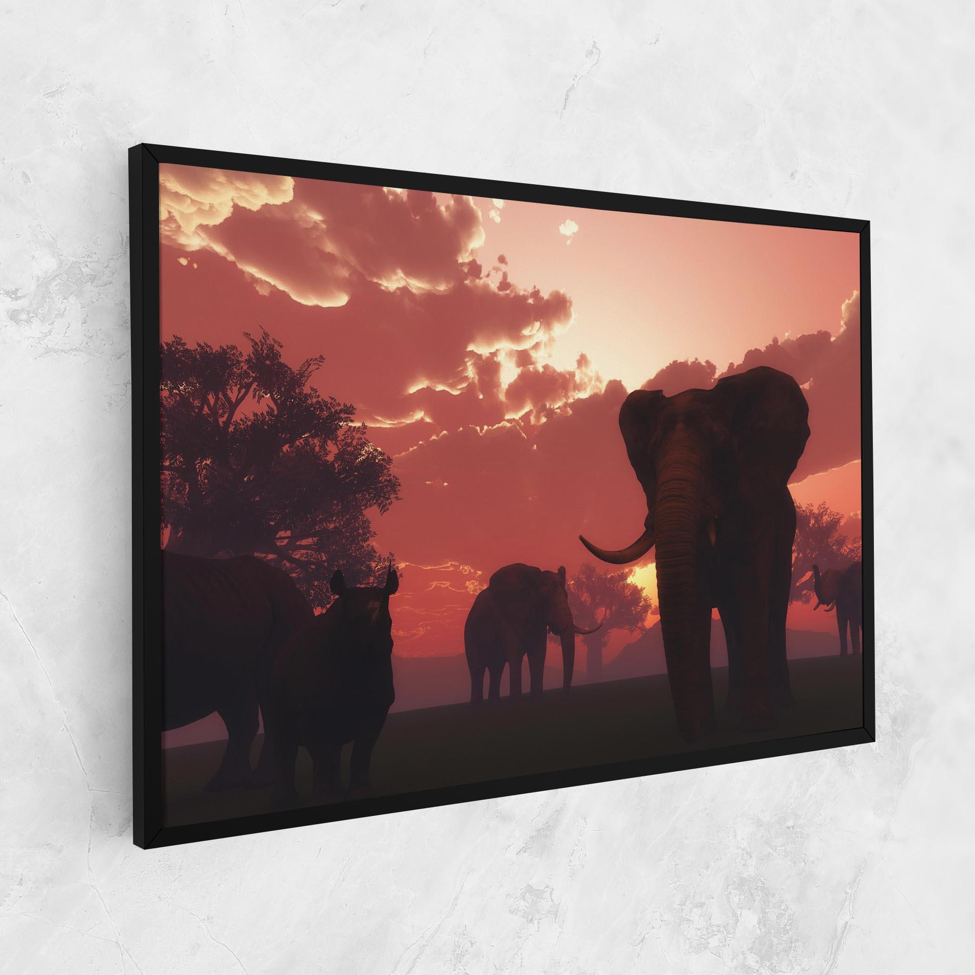 Картина на платно African Elephant View mockup 1