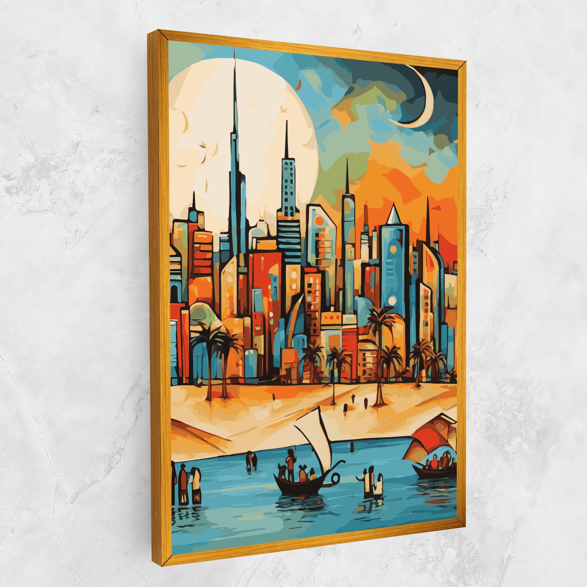 Картина на платно African Moon mockup 1