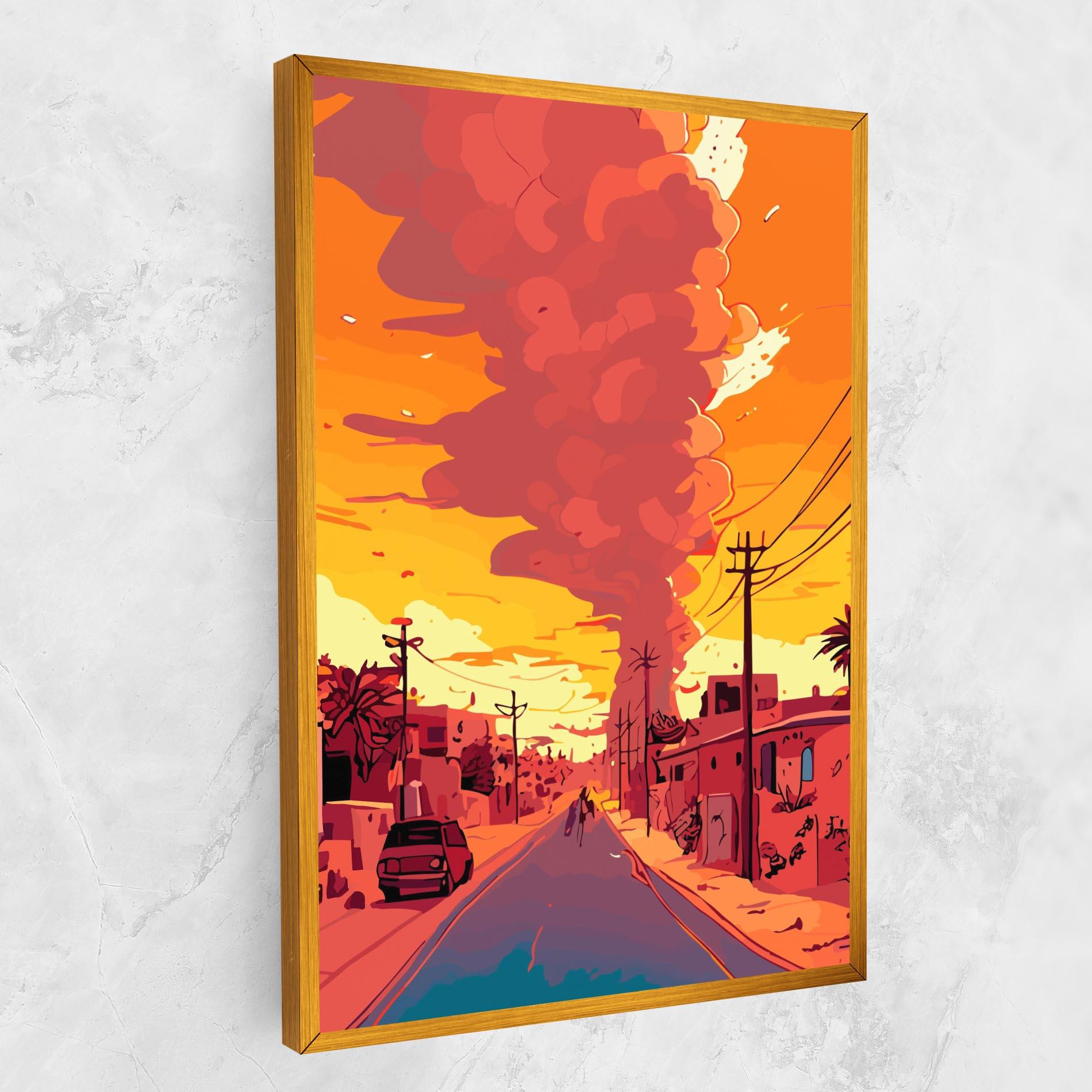 Картина на платно African Smoke mockup 1